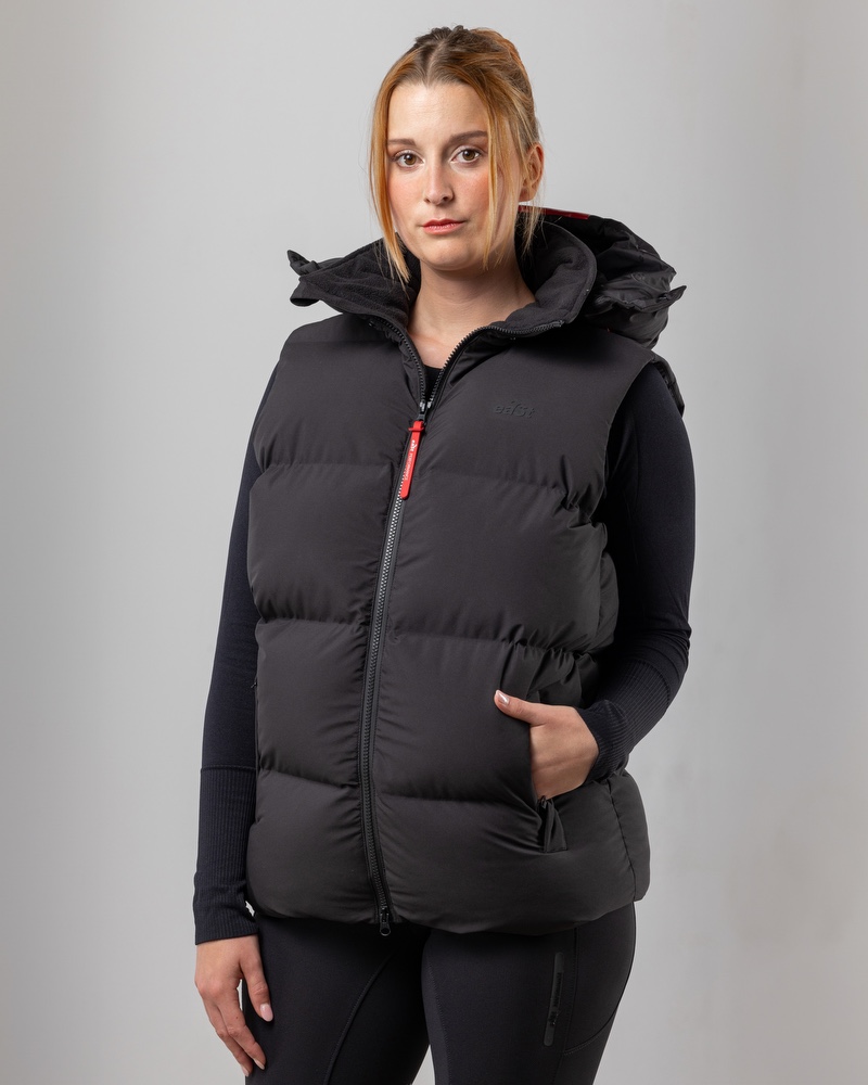 Ladies Performance Puffy waistcoat in black