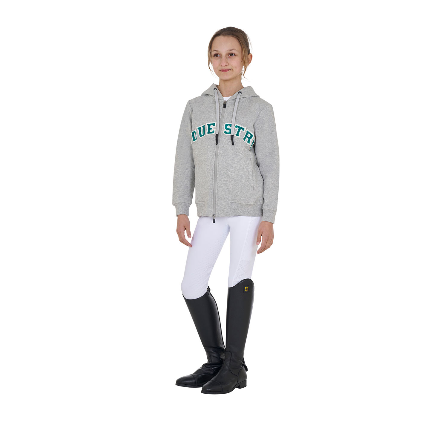Kinder-Hoodie mit Reißverschluss und Schwamm-Schriftzug