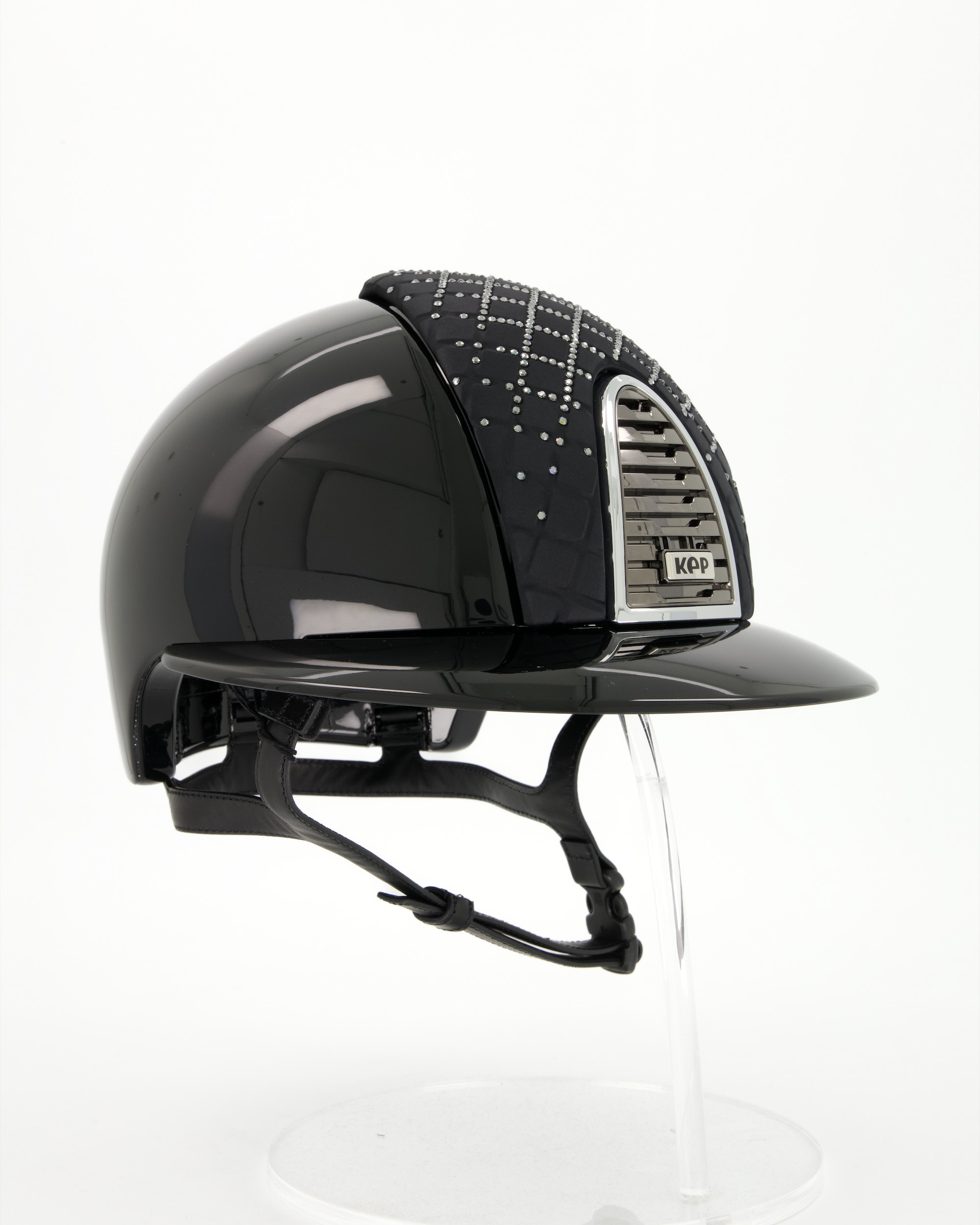 Riding helmet Cromo 2.0 Milano Satin Street Black Polo in black