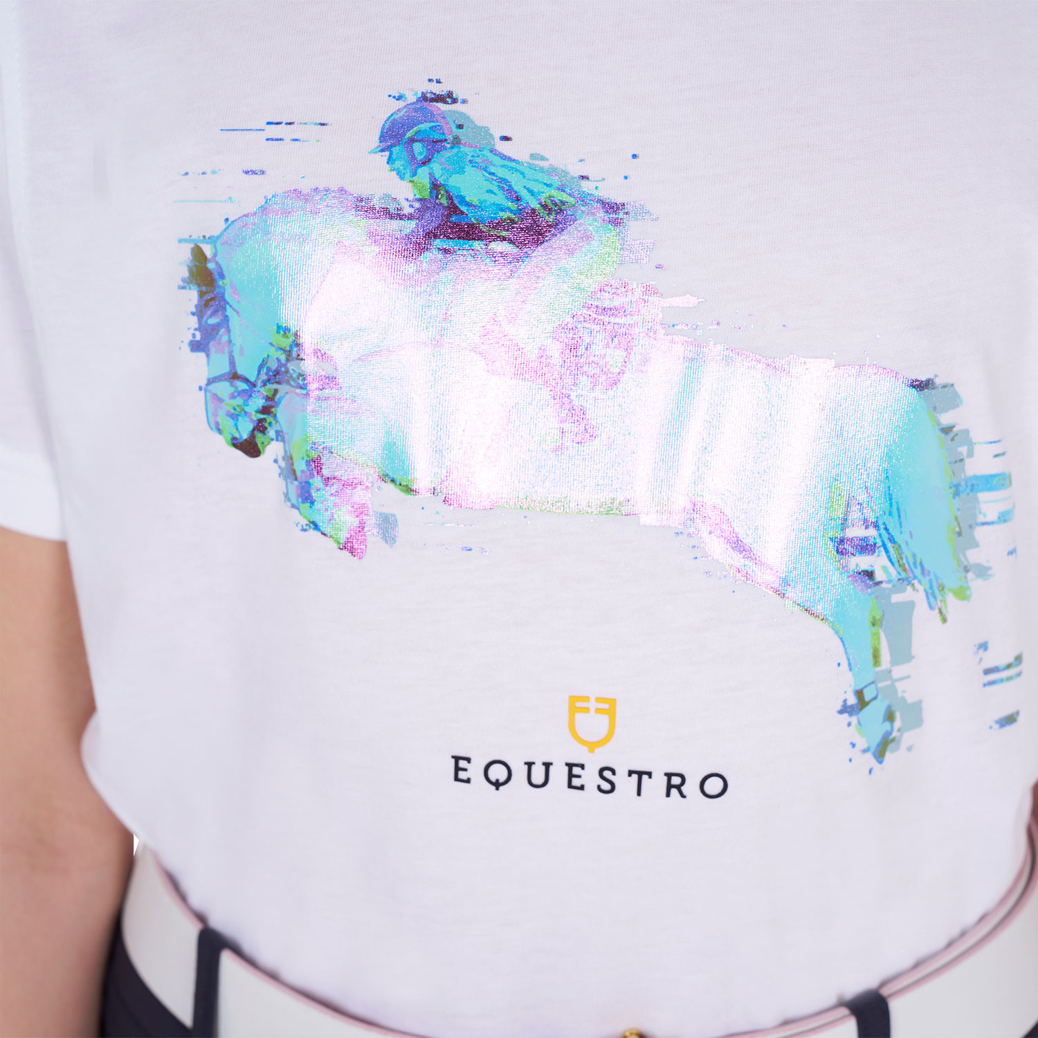 Schmal geschnittenes T-Shirt mit Jump-Print für Mädchen