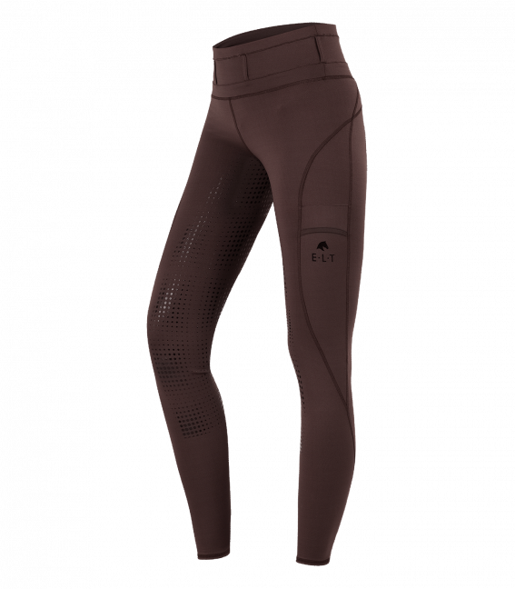 Ladies riding leggings Hanna High Waist full grip in chestnut brown