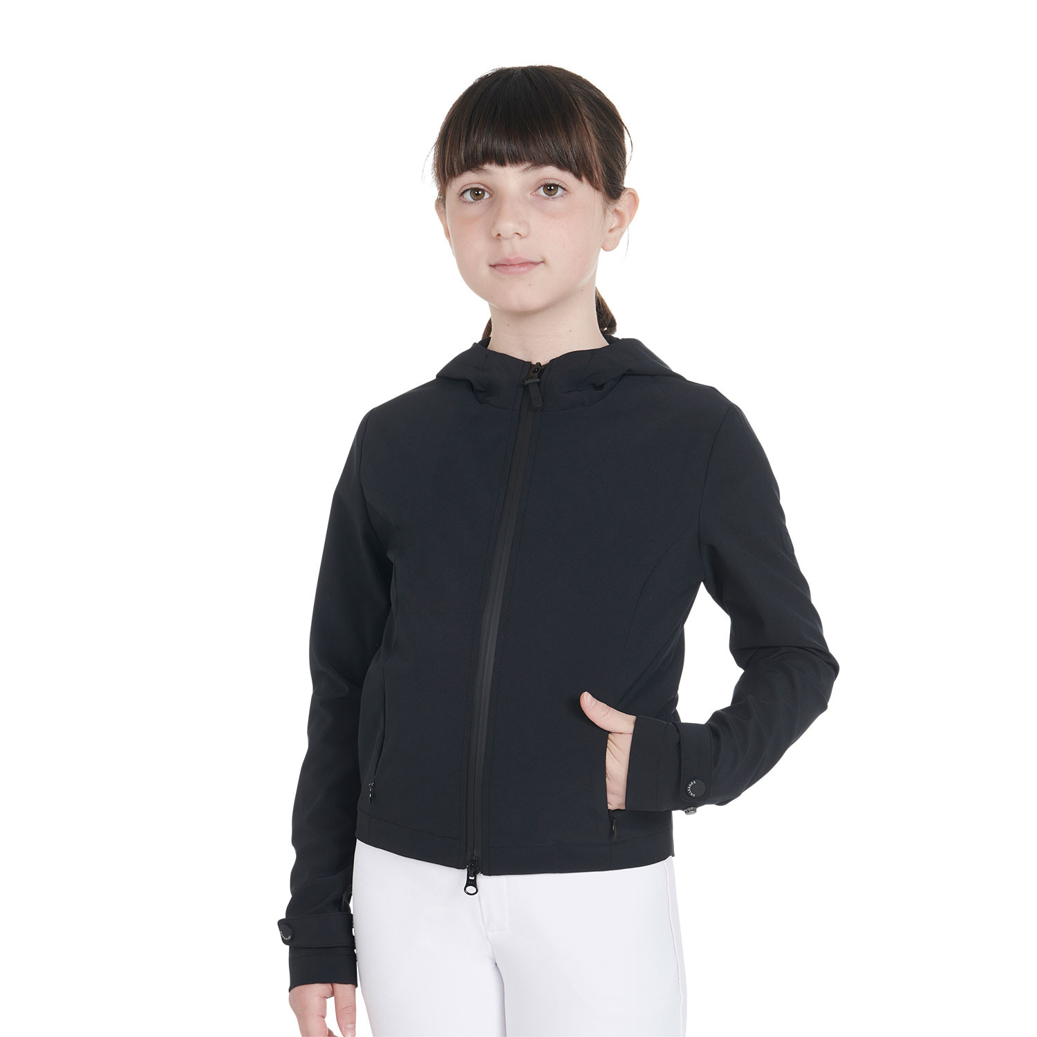 Schmal geschnittene Kinder-Softshelljacke aus technischem Gewebe