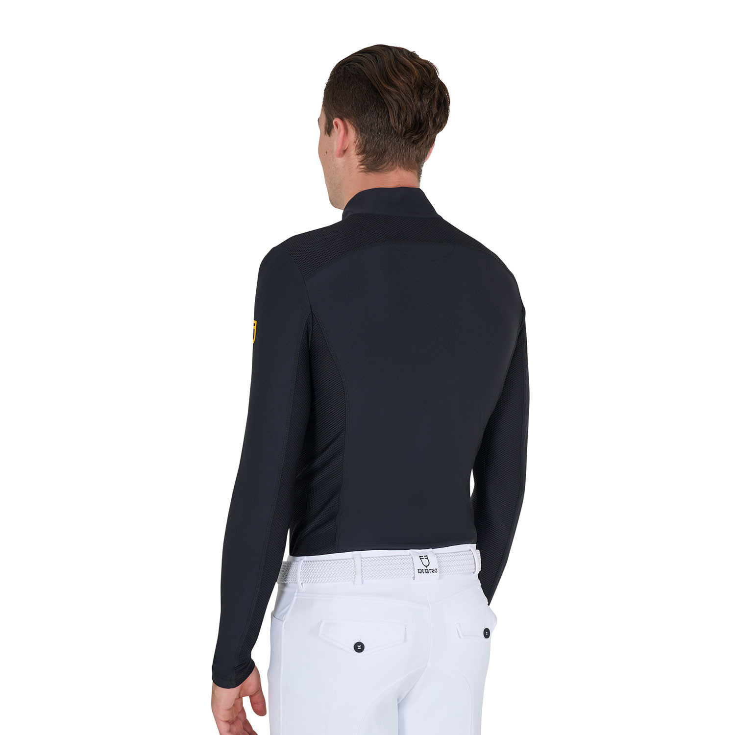 Herren-Trainingspolo Langarm Slim Fit