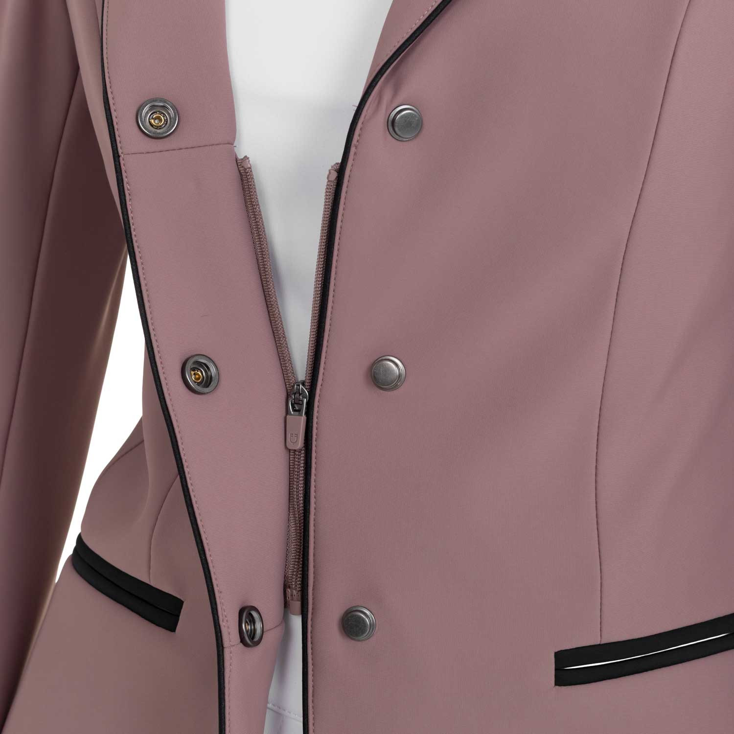 Damen-Turnierjacket mit Reißverschluss und Knöpfen