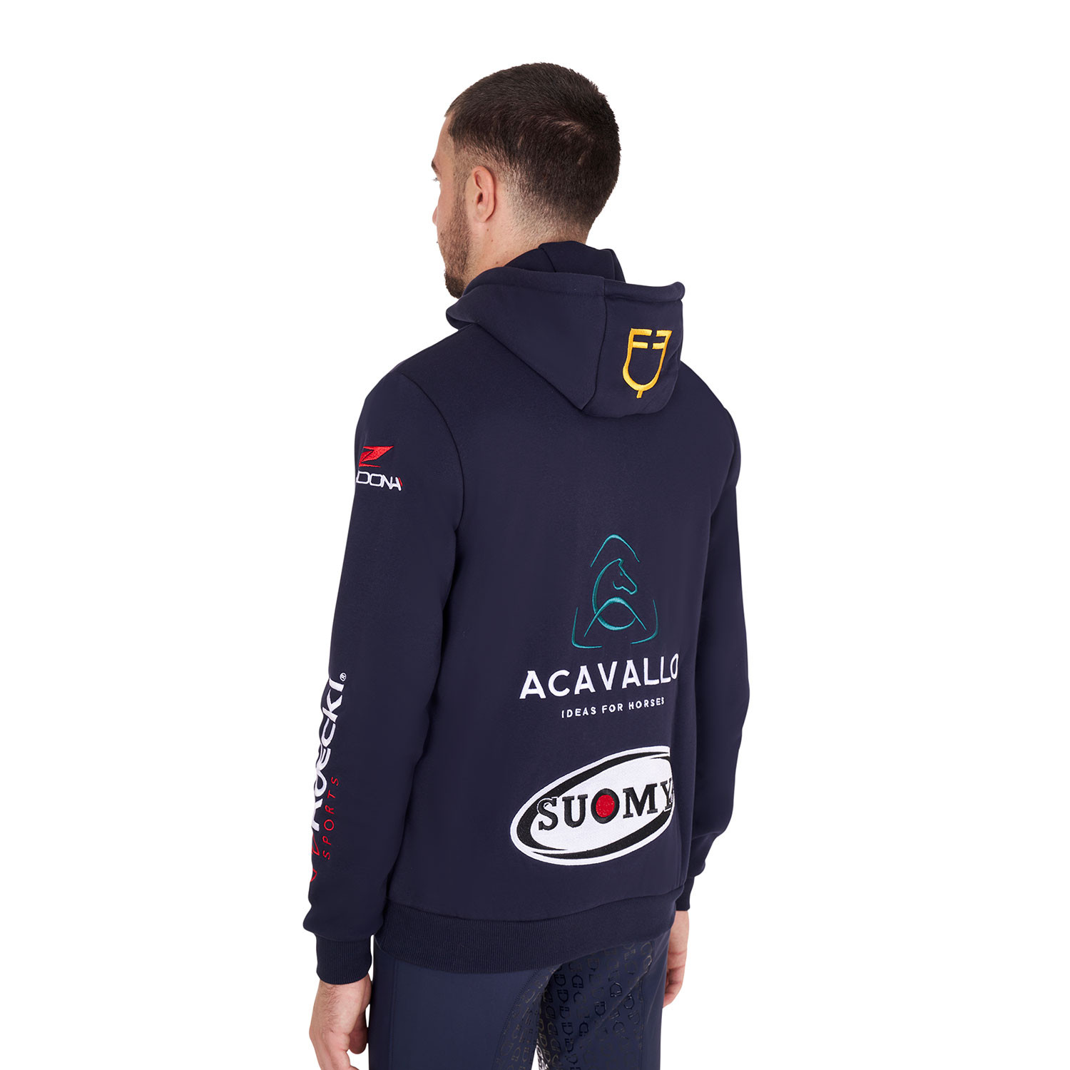 Herren-Sweatshirt mit Kapuze und Multi-Logo
