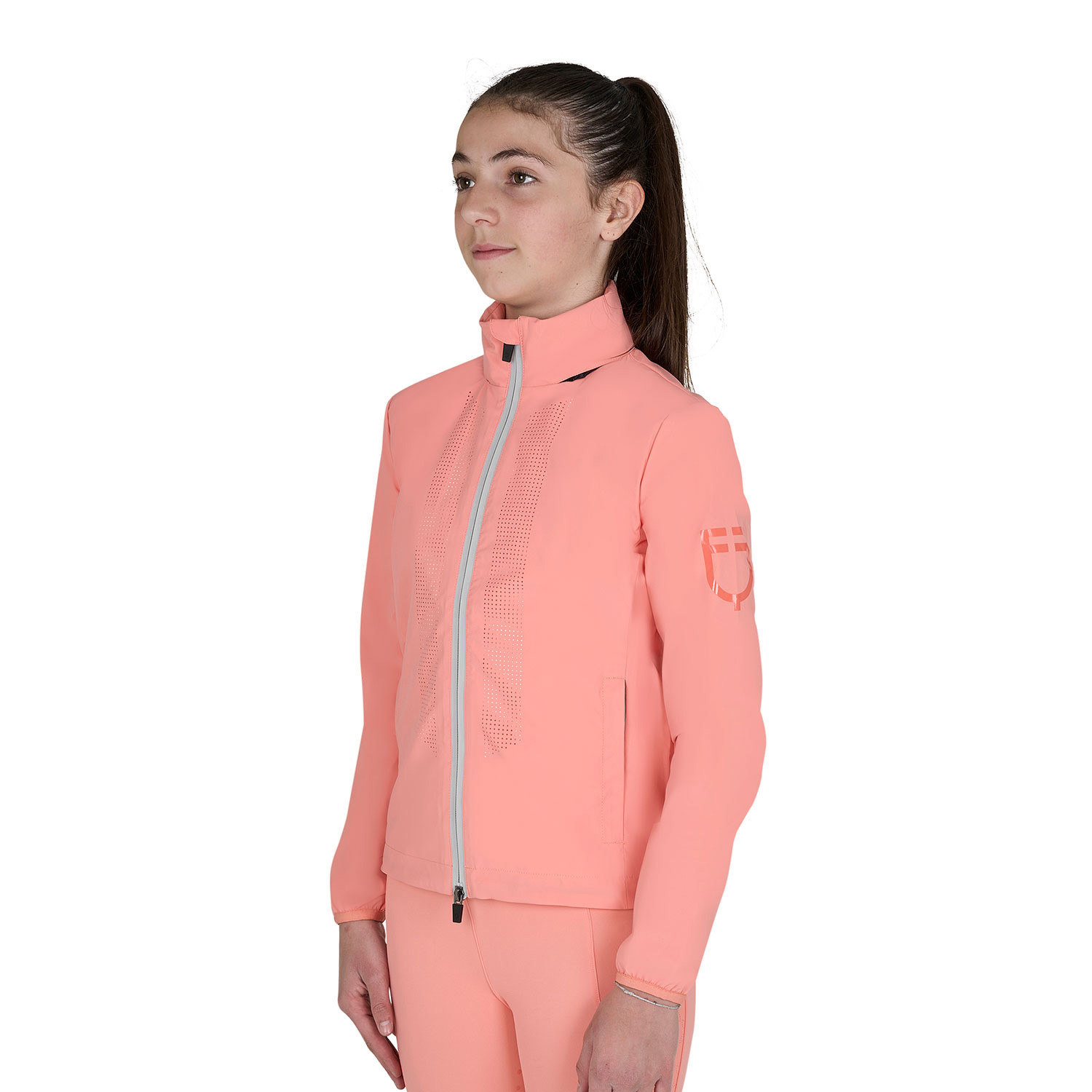 Kinder-Softshelljacke Unisex mit Rückenlogo