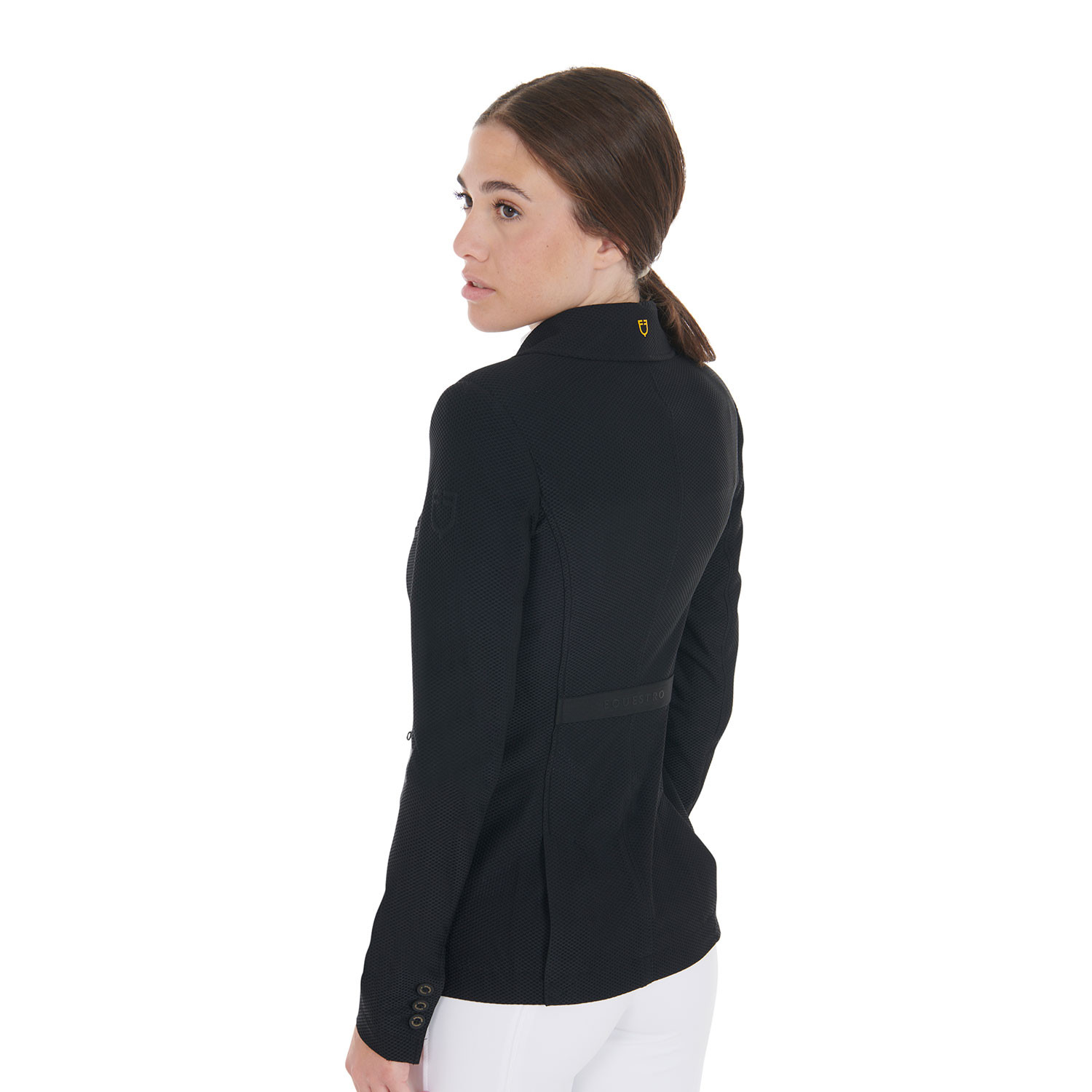 Turnierjacket für Damen mit vier Knöpfen aus perforiertem Stoff