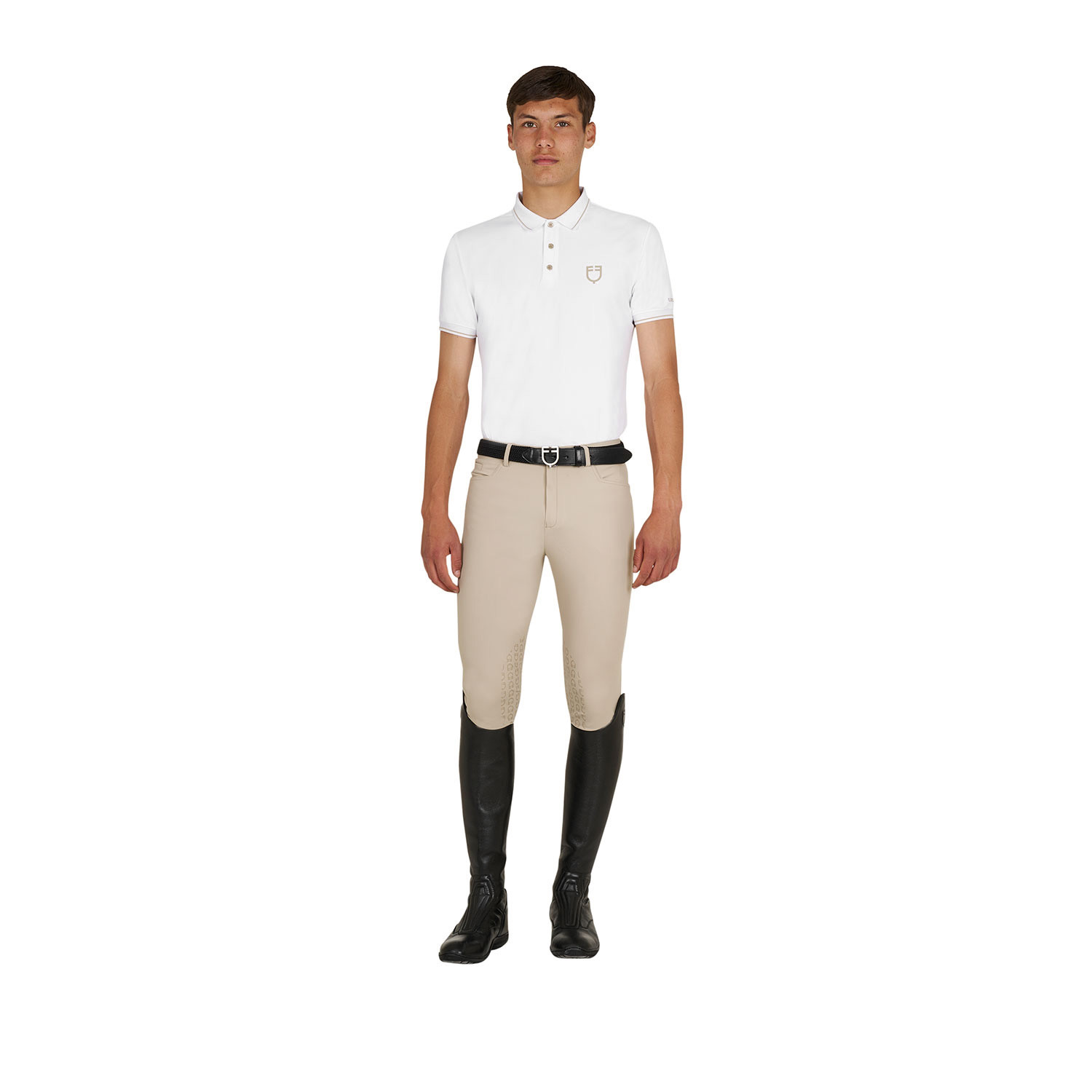 Herren-Trainingspolo mit kontrastierenden Details