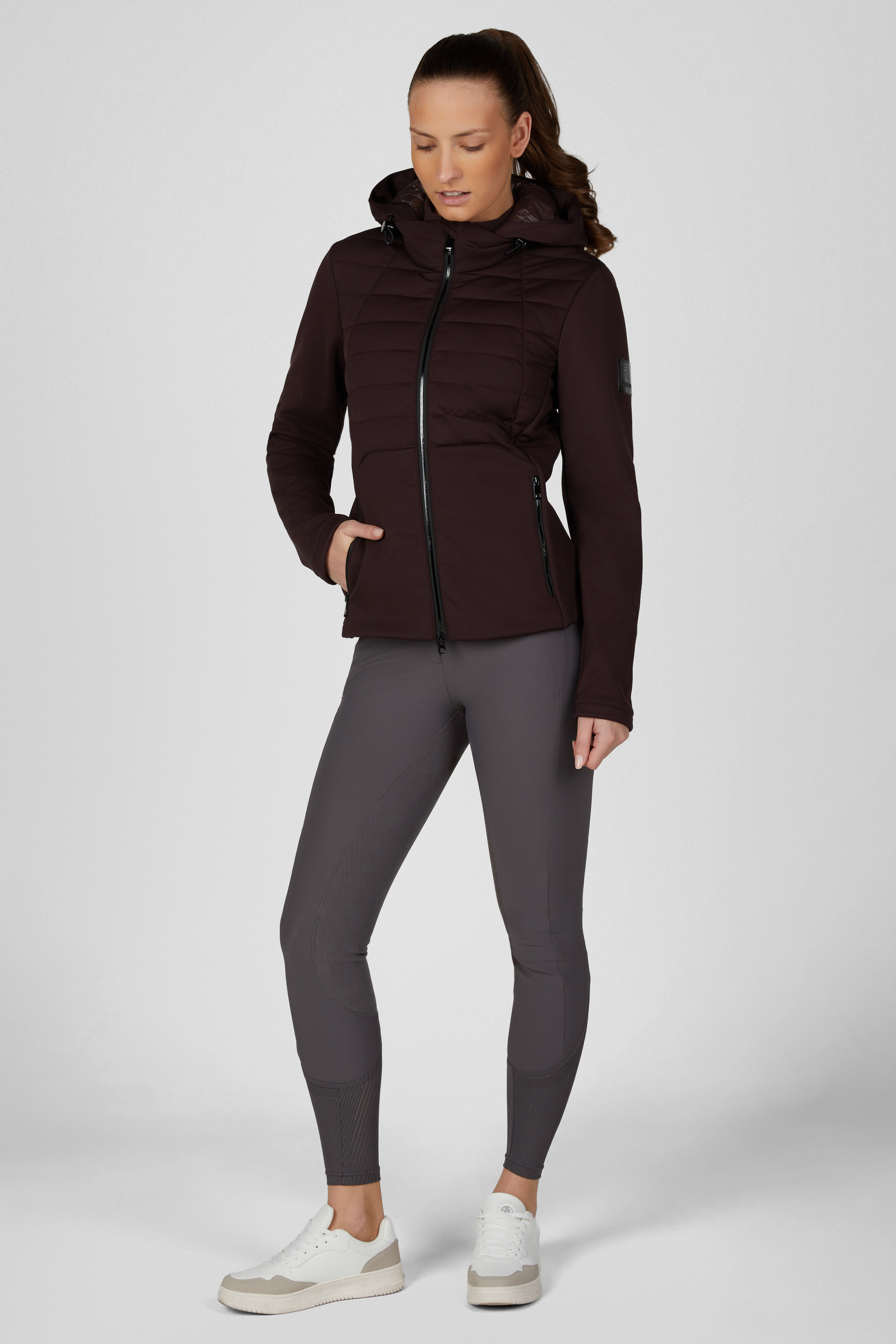 Steppfleecejacke Damen Quiltsiehld Fleece