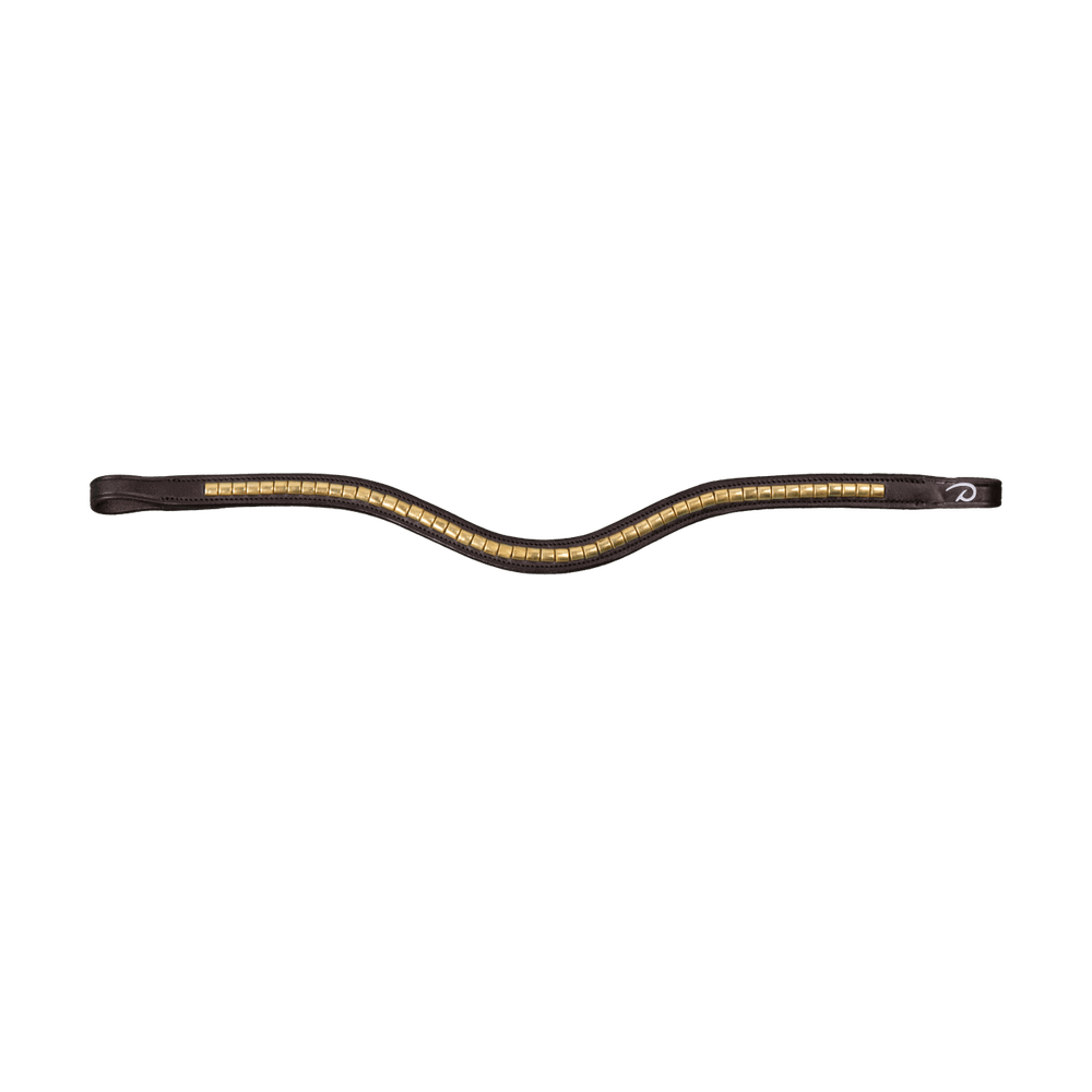 Straight browband with brass fittings