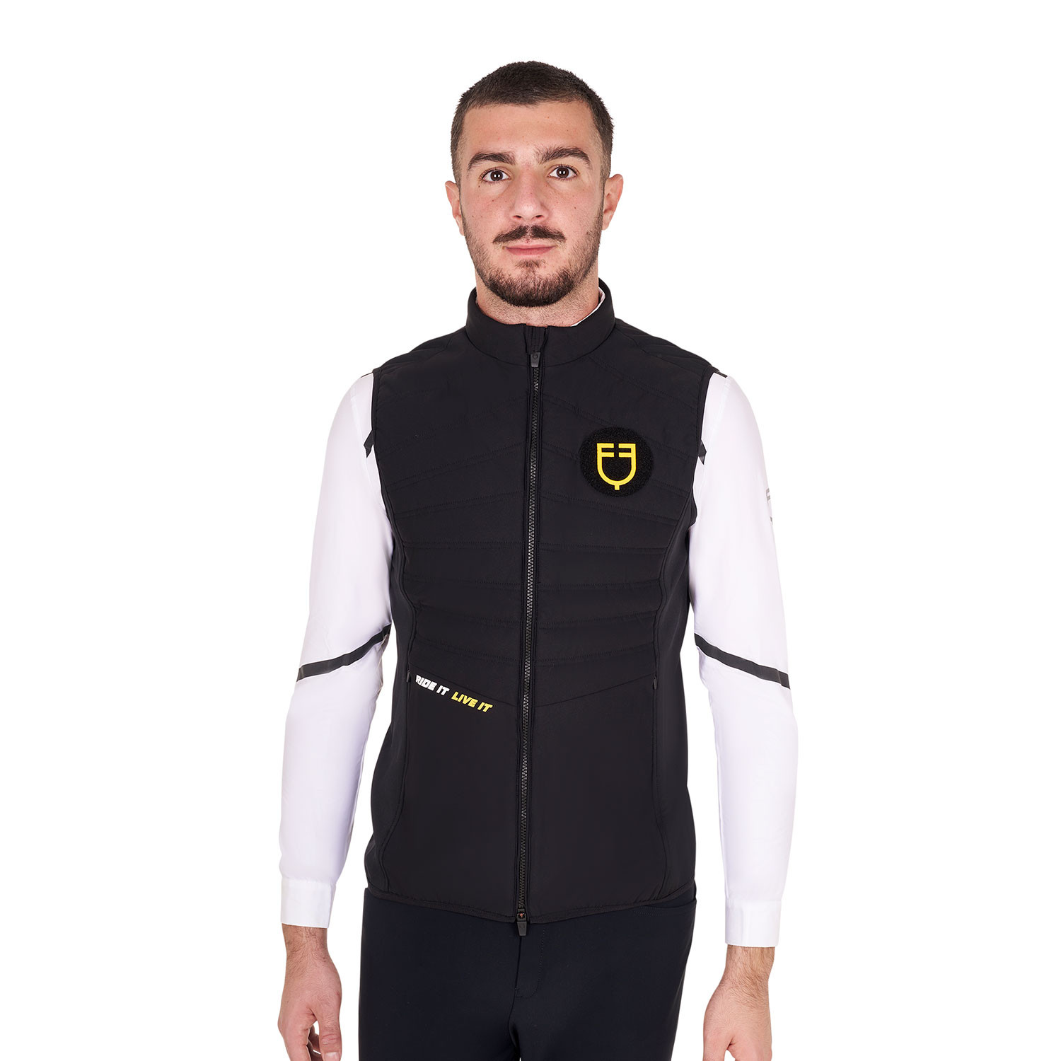 Ärmellose Jacke Slim Fit aus technischem Material