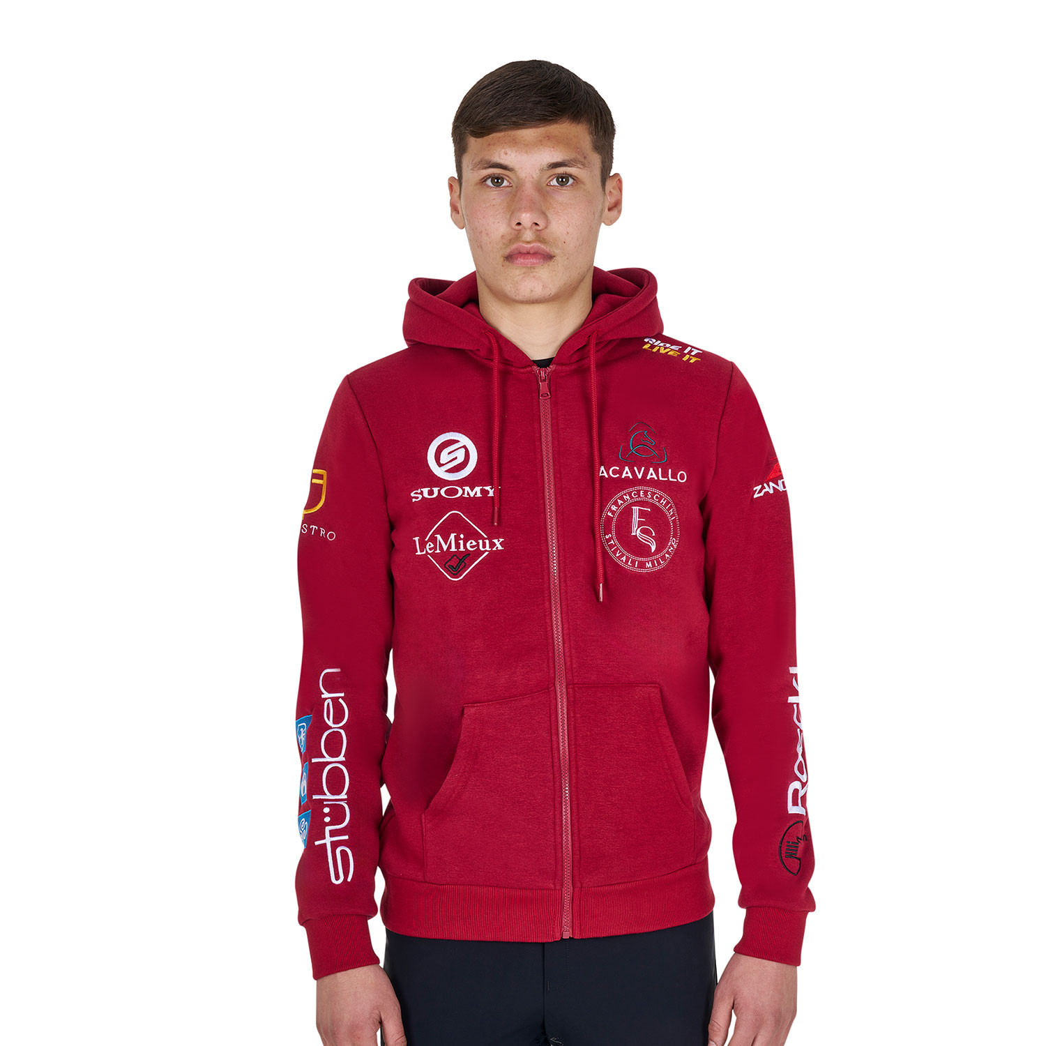 Herren-Sweatshirt mit Kapuze und Multi-Logo