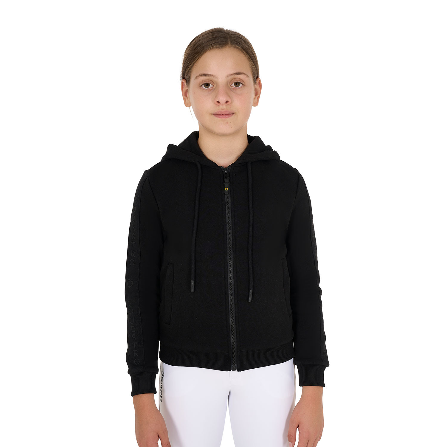 Mädchen-Sweatjacke mit durchgehendem Reißverschluss und Innenfleece