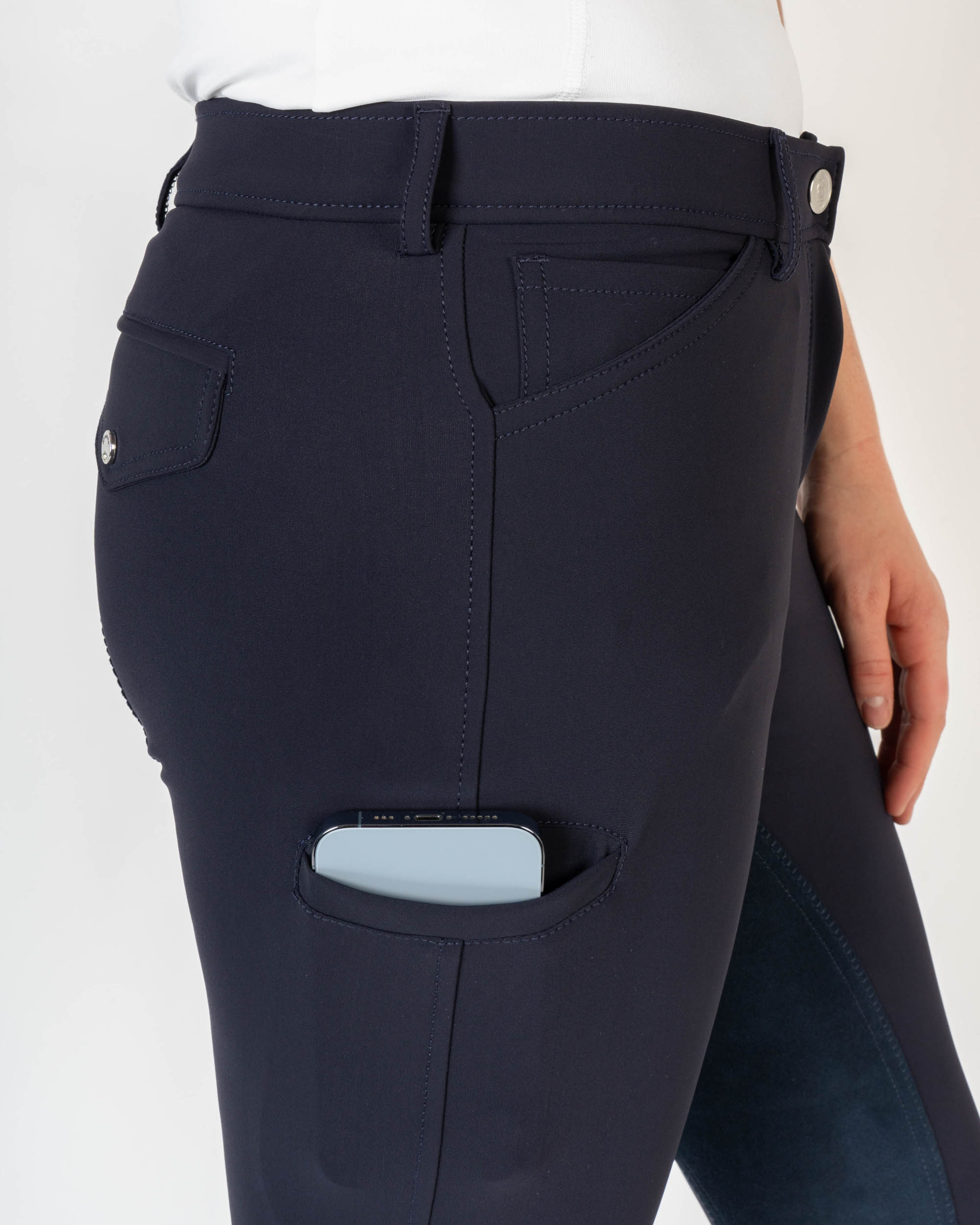 Riding breeches ladies CAVALChristy Silver Mobile full seat in darkblue