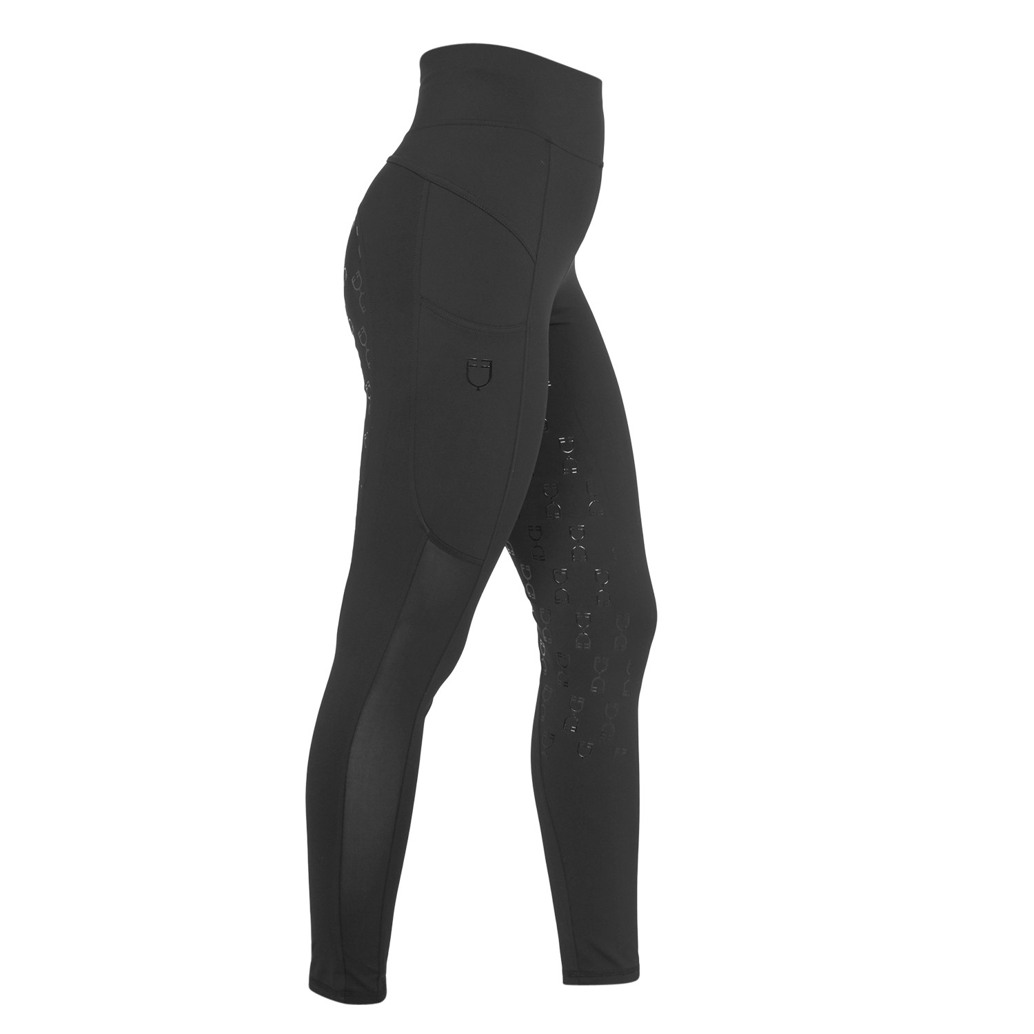 Schmale Damen-Leggings mit Micro-Mesh-Einsätzen