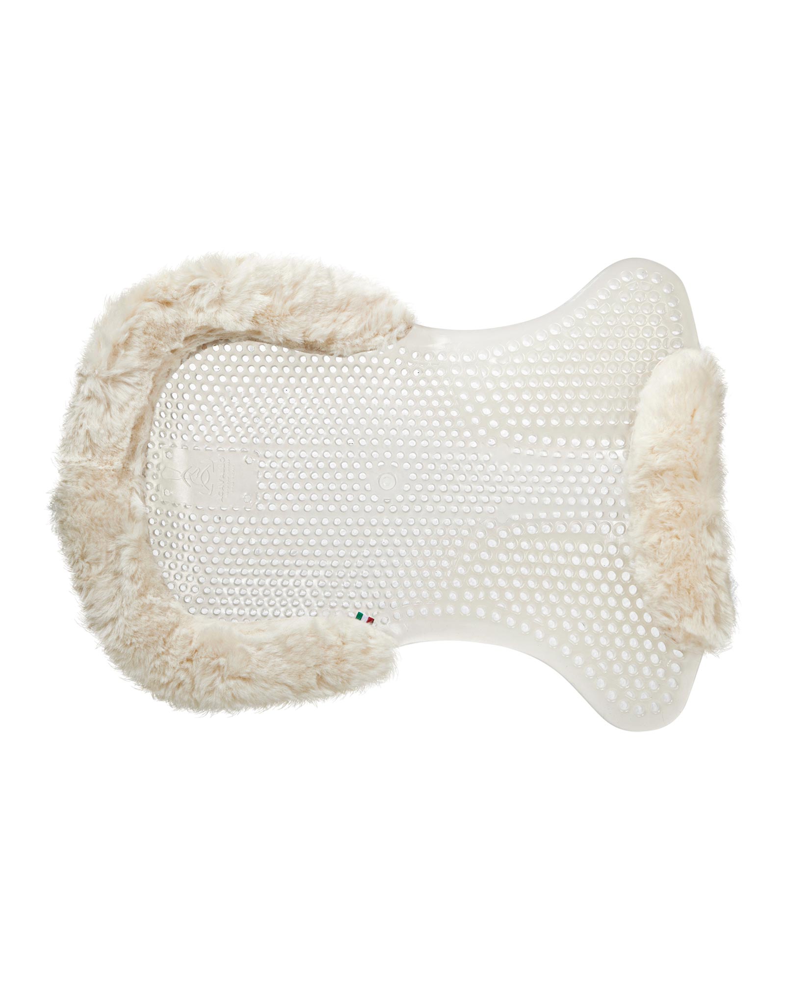 Gel pad & front riser with lambskin edge in transparent/natural