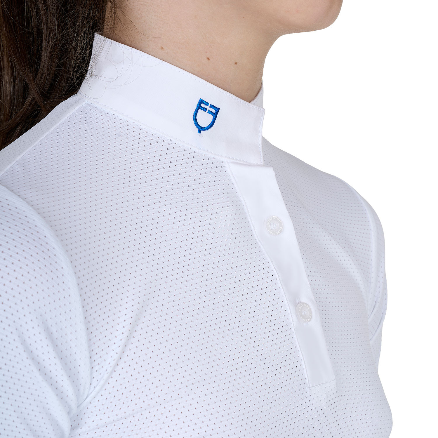 Mädchen-Turnierpolo Slim Fit atmungsaktiv