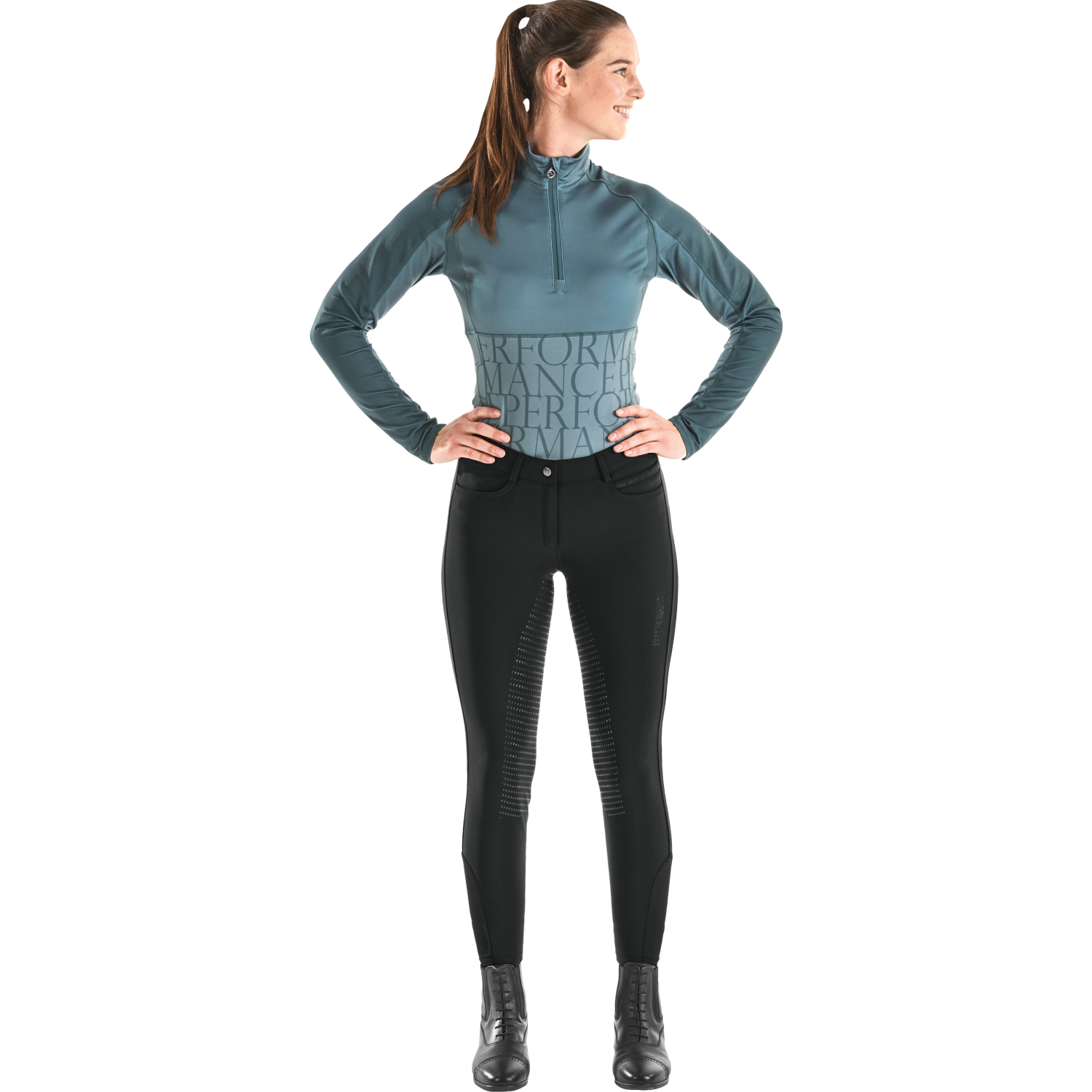 Reithose Damen Softshell Performance mit Vollgrip