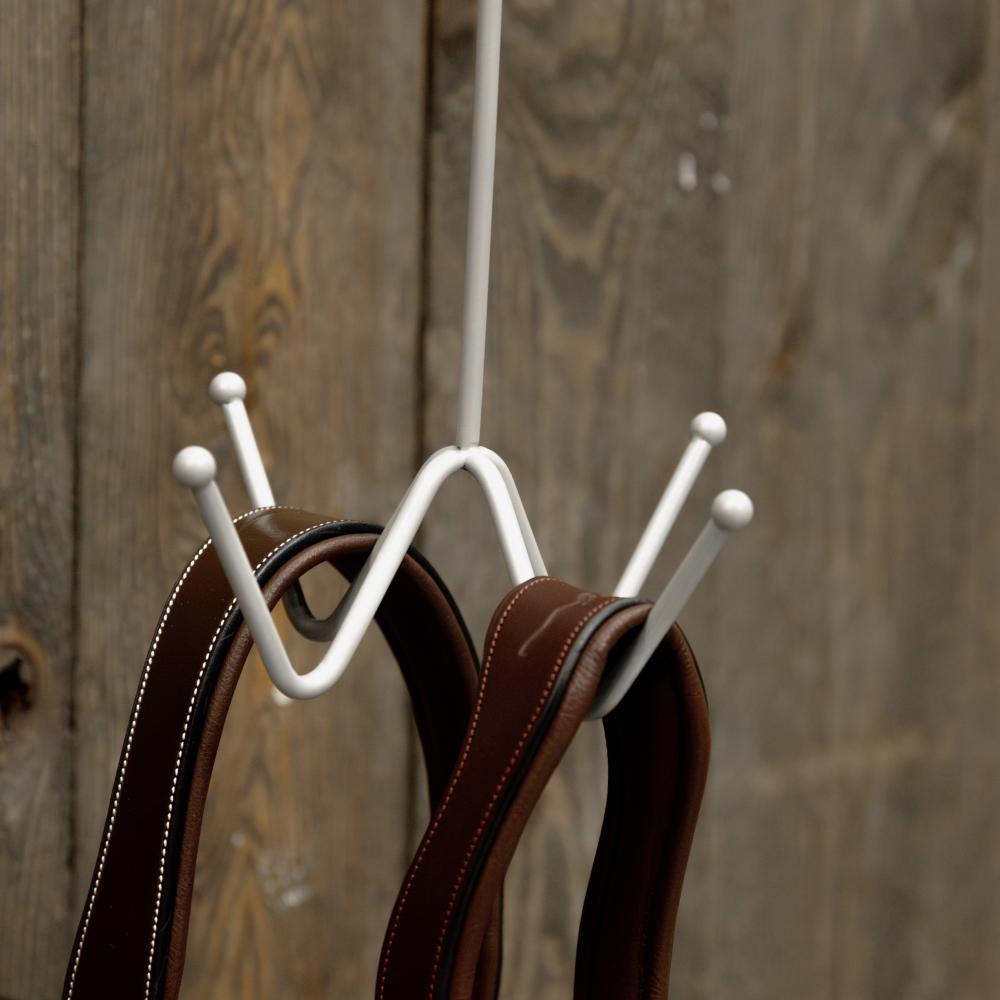 Bridle rack with 4 hooks for wall mounting