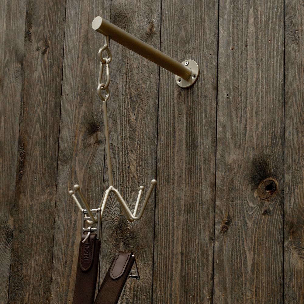 Bridle rack with 4 hooks for wall mounting