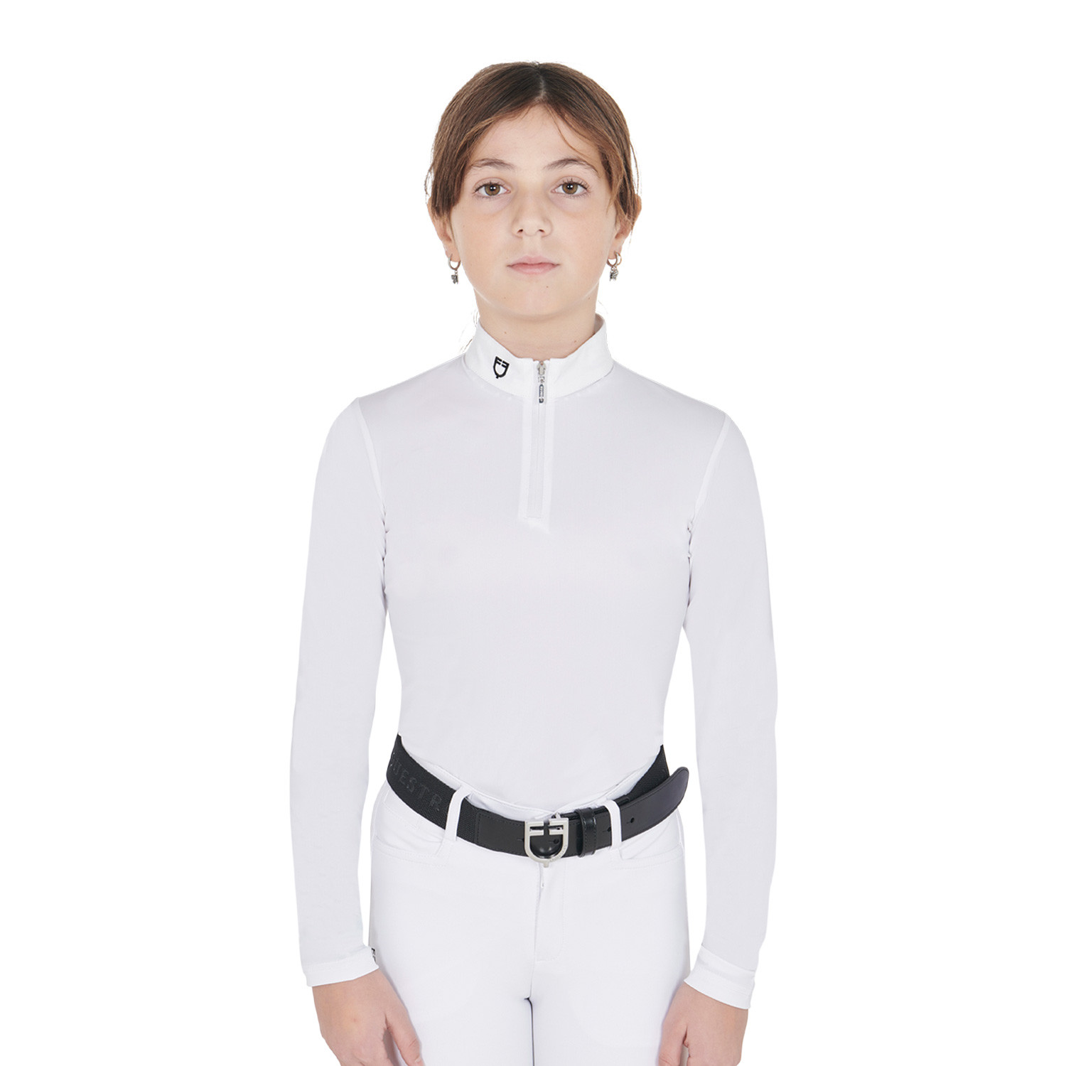 Schmal geschnittenes Anti-UV-Turnierpoloshirt für Mädchen