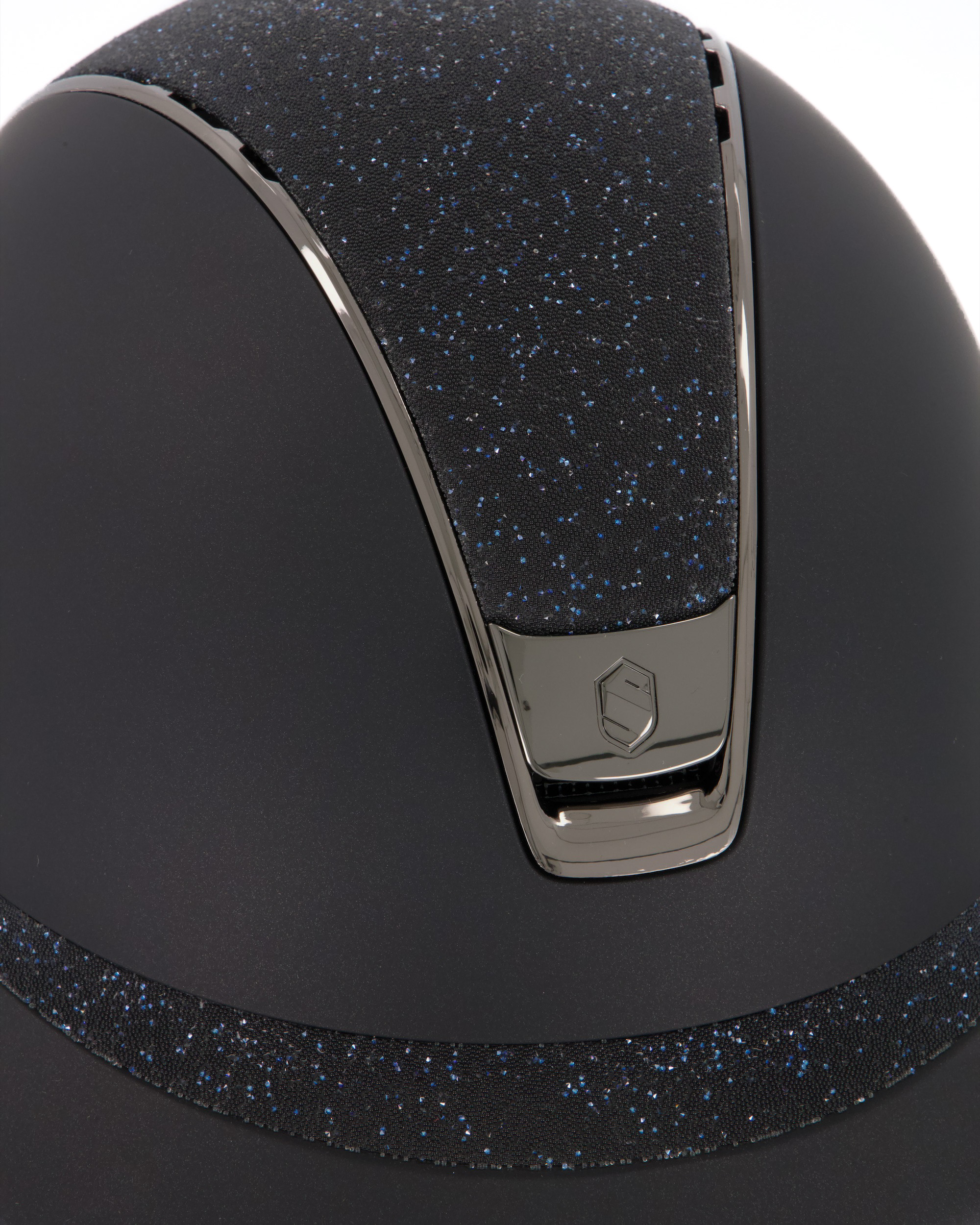 Reithelm 2.0 Miss Shield Shadowmatt black, Top u. Frontal Band Crystal Fabric Summer Nights, Trim u. Blason Chrome Black