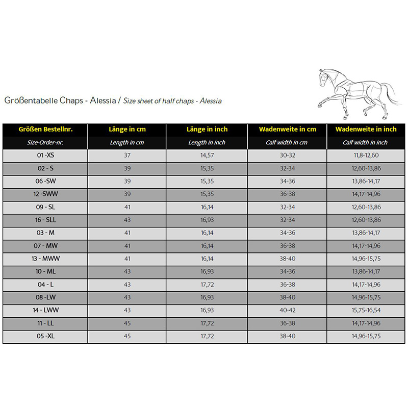 Wadenchaps Alessia in schwarz