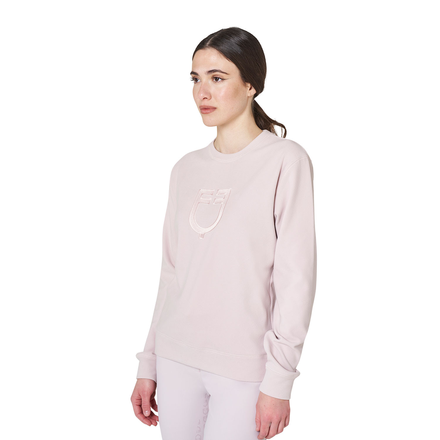 Damen-Fleece-Sweatshirt mit Rundhalsausschnitt