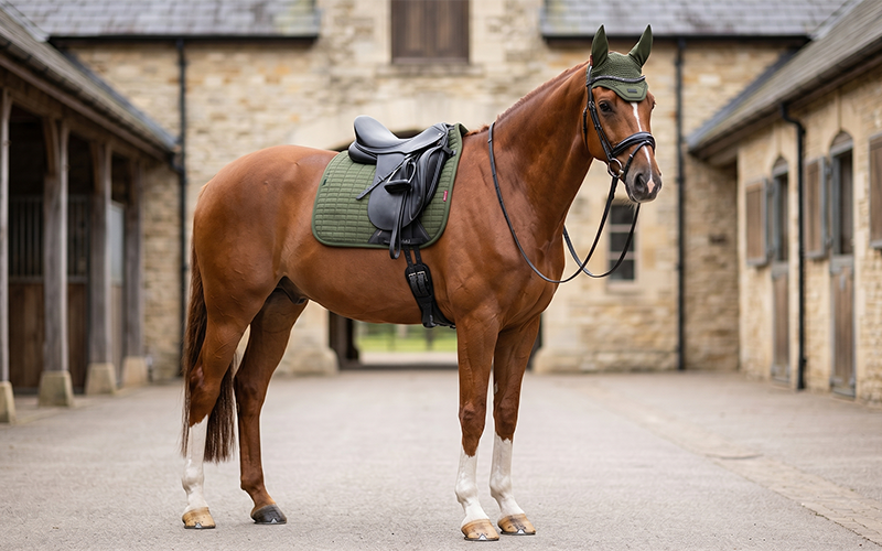 Fuchs mit Outfit in Pine Green