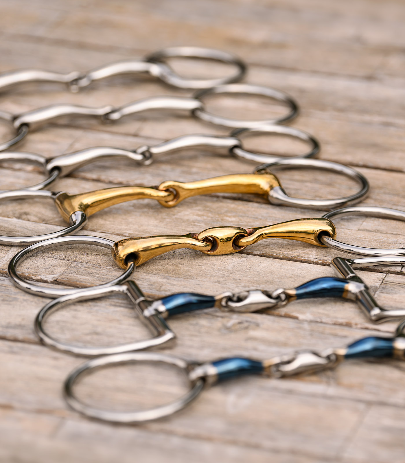 Mors de filet creux pour poney, brisure simple