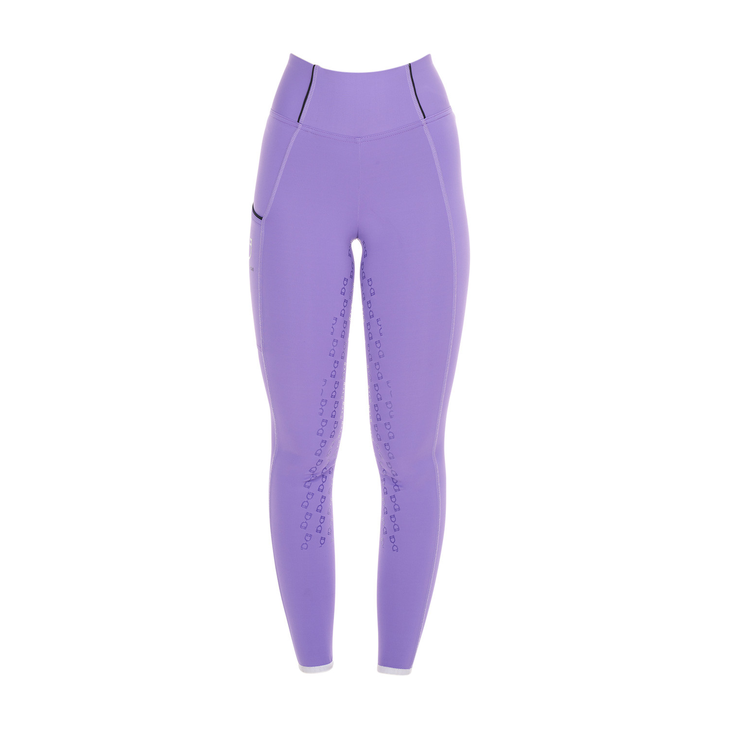 Schmal geschnittene Mädchen-Leggings mit Grip und Logo