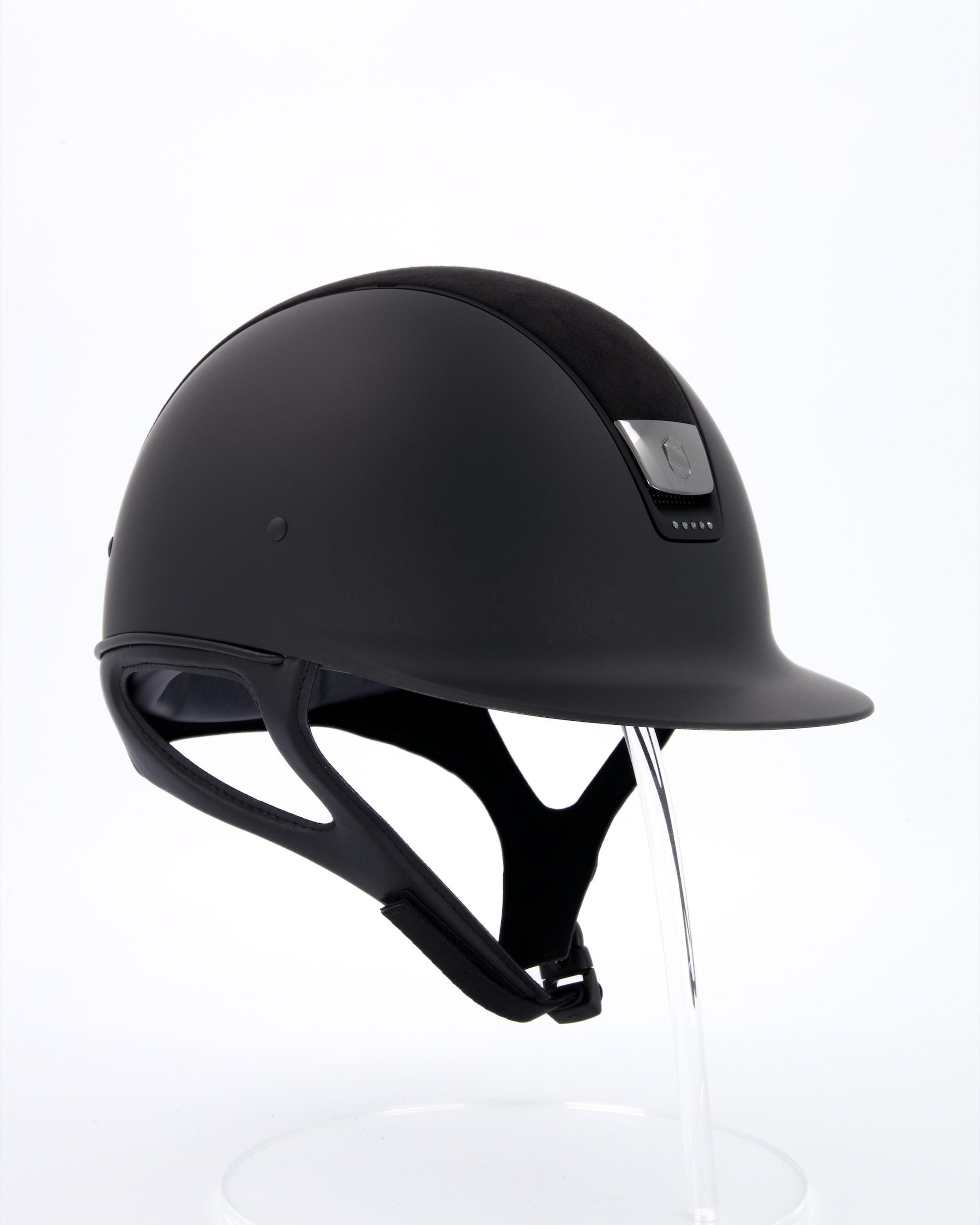 Riding helmet Shadowmatt Alcantara 5 Swarovski stones black in black