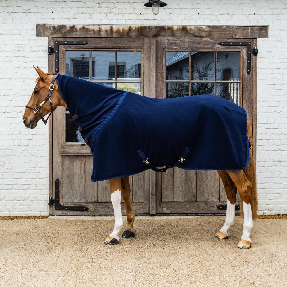 Fleece rug with neck