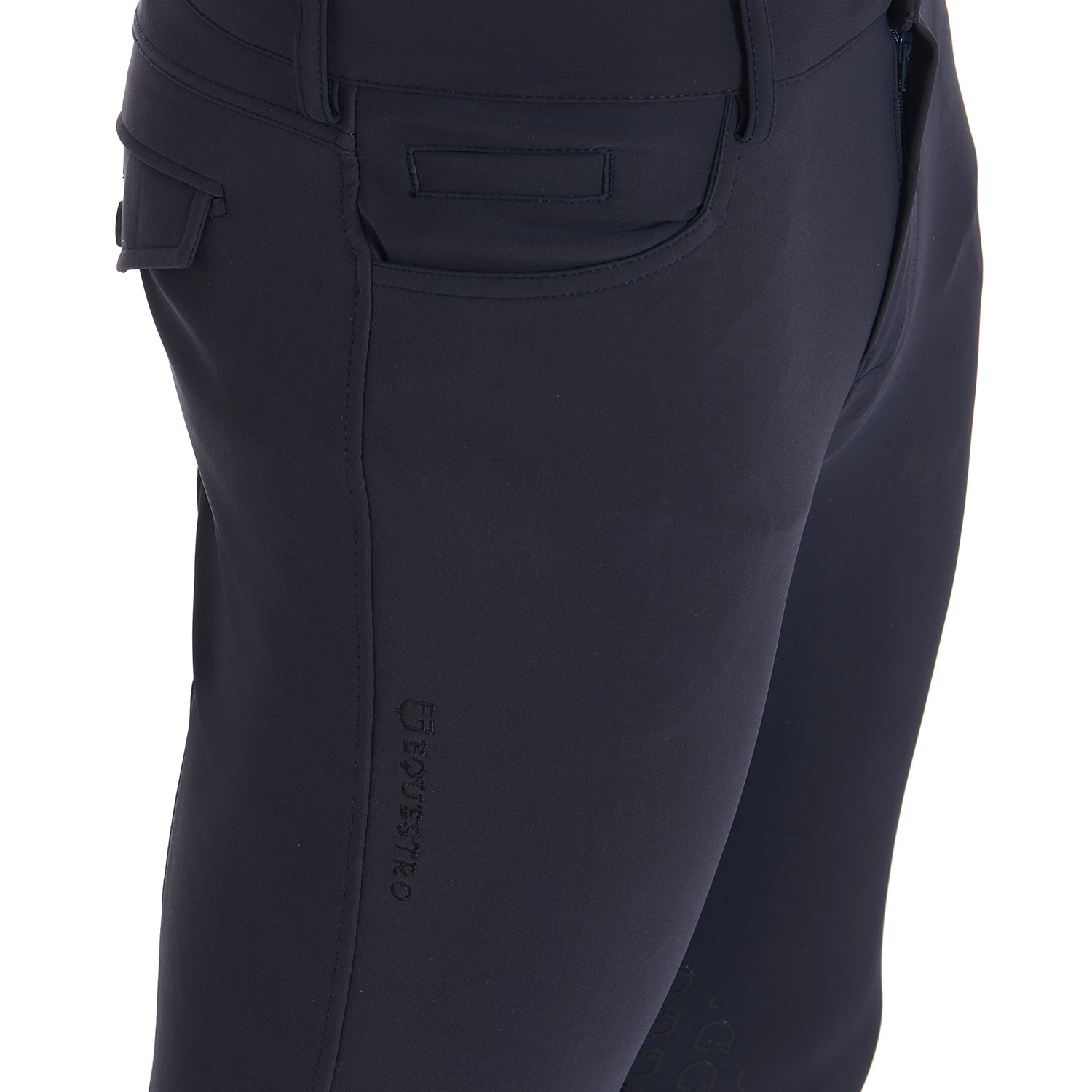 Schmale Herren-Reithose mit Grip und Logo