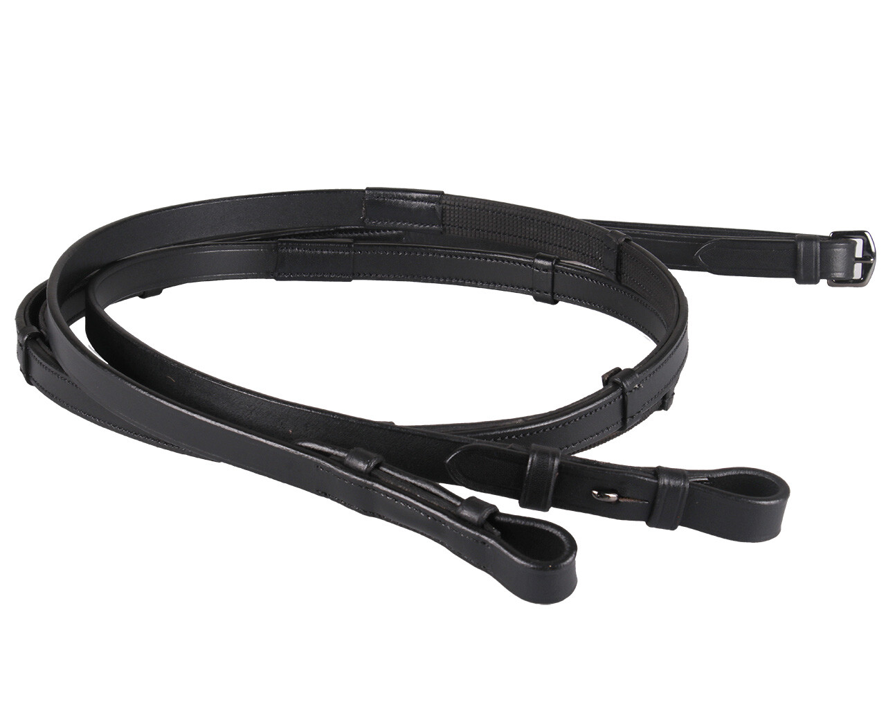 Reins with rubber underside with stops