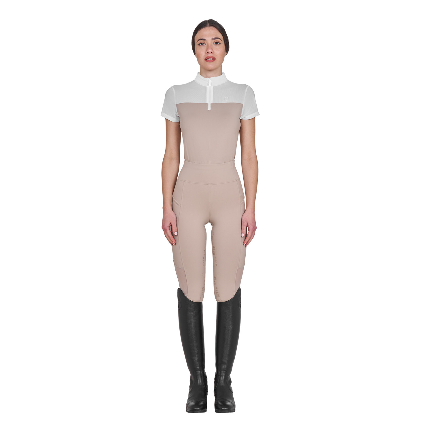 Damen-Trainingspolo mit Mesh-Einsätzen