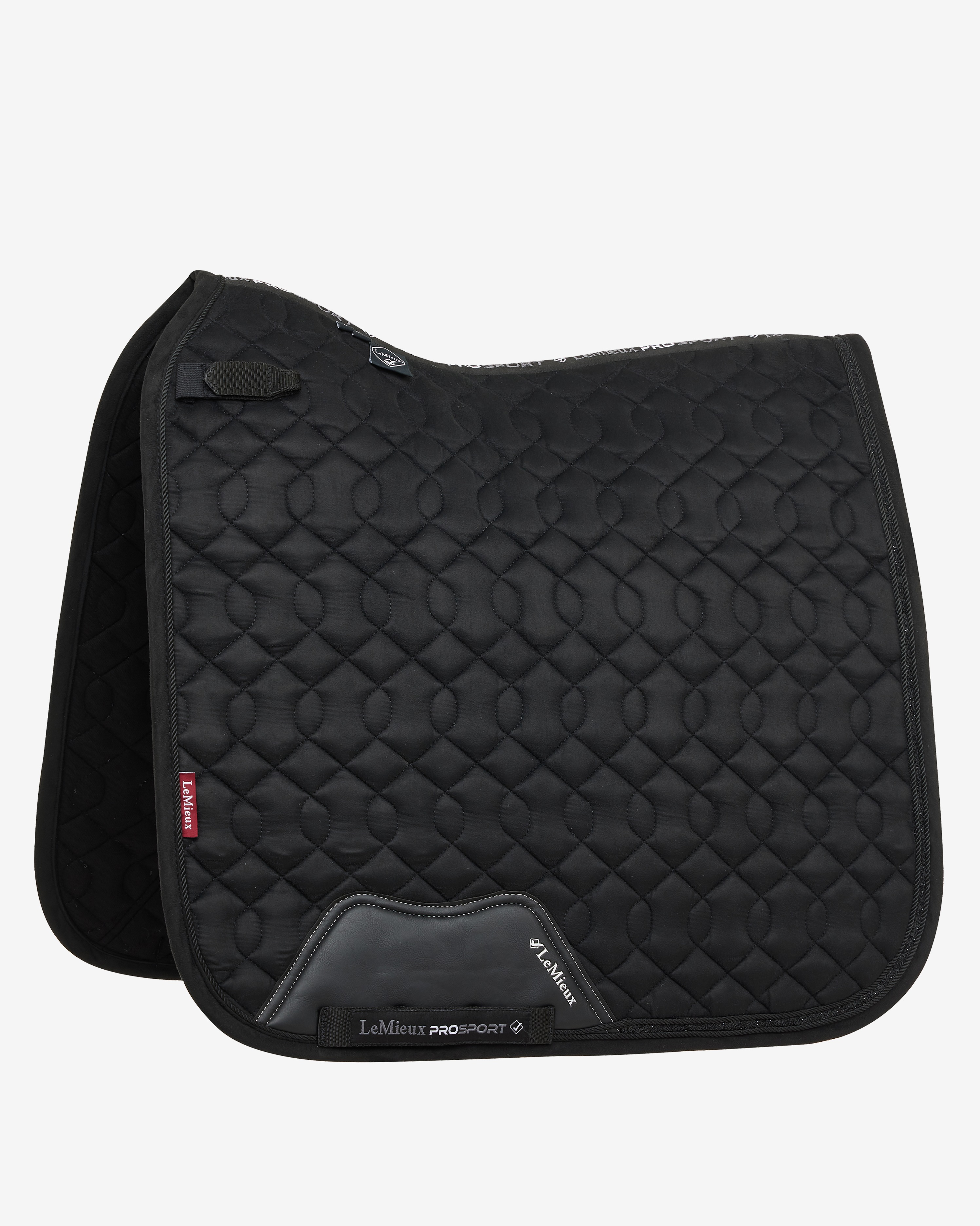 Dressage saddle pad Crystal Suede in black