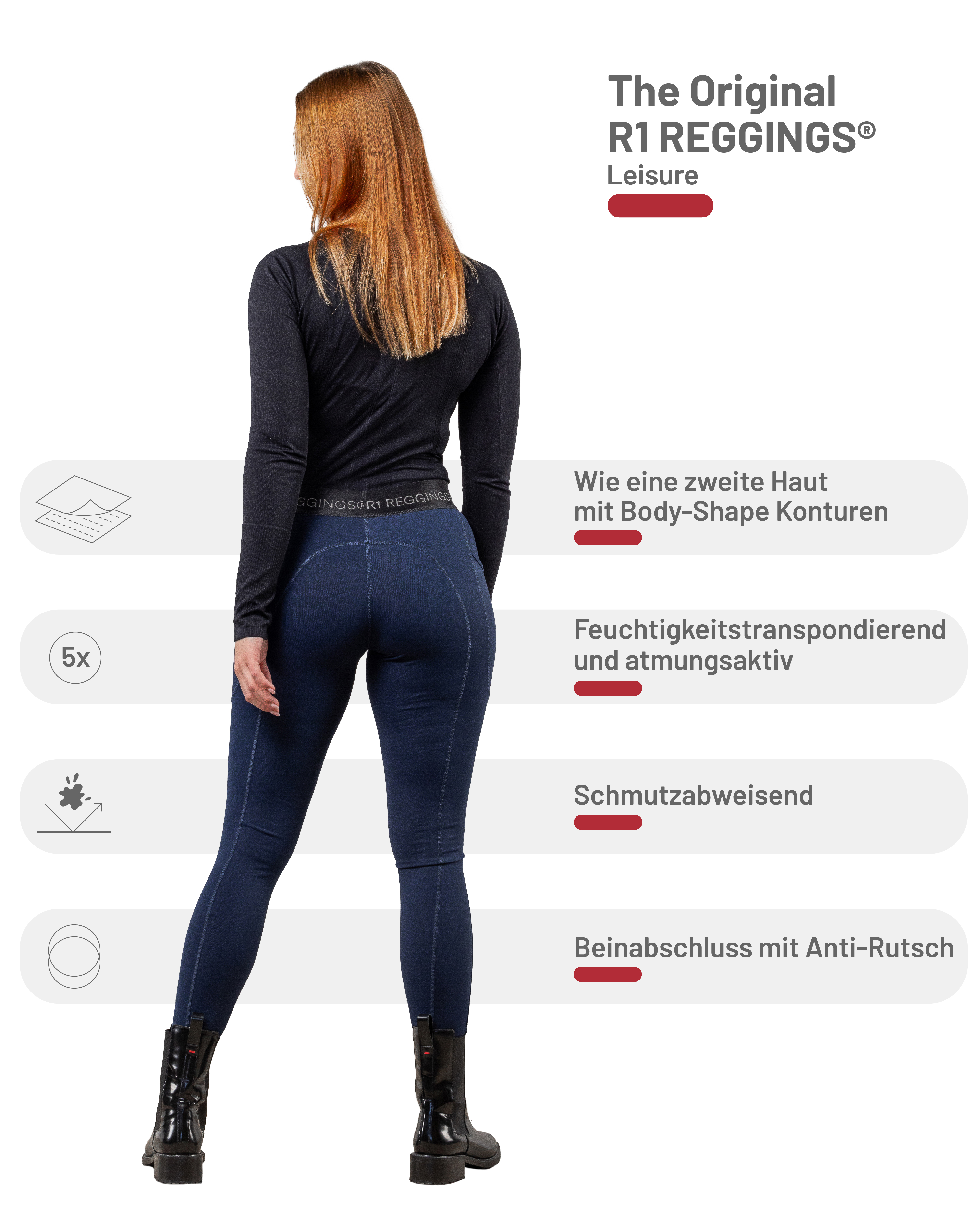 Ladies riding leggings REGGINGS® R1 Leisure without trimmings