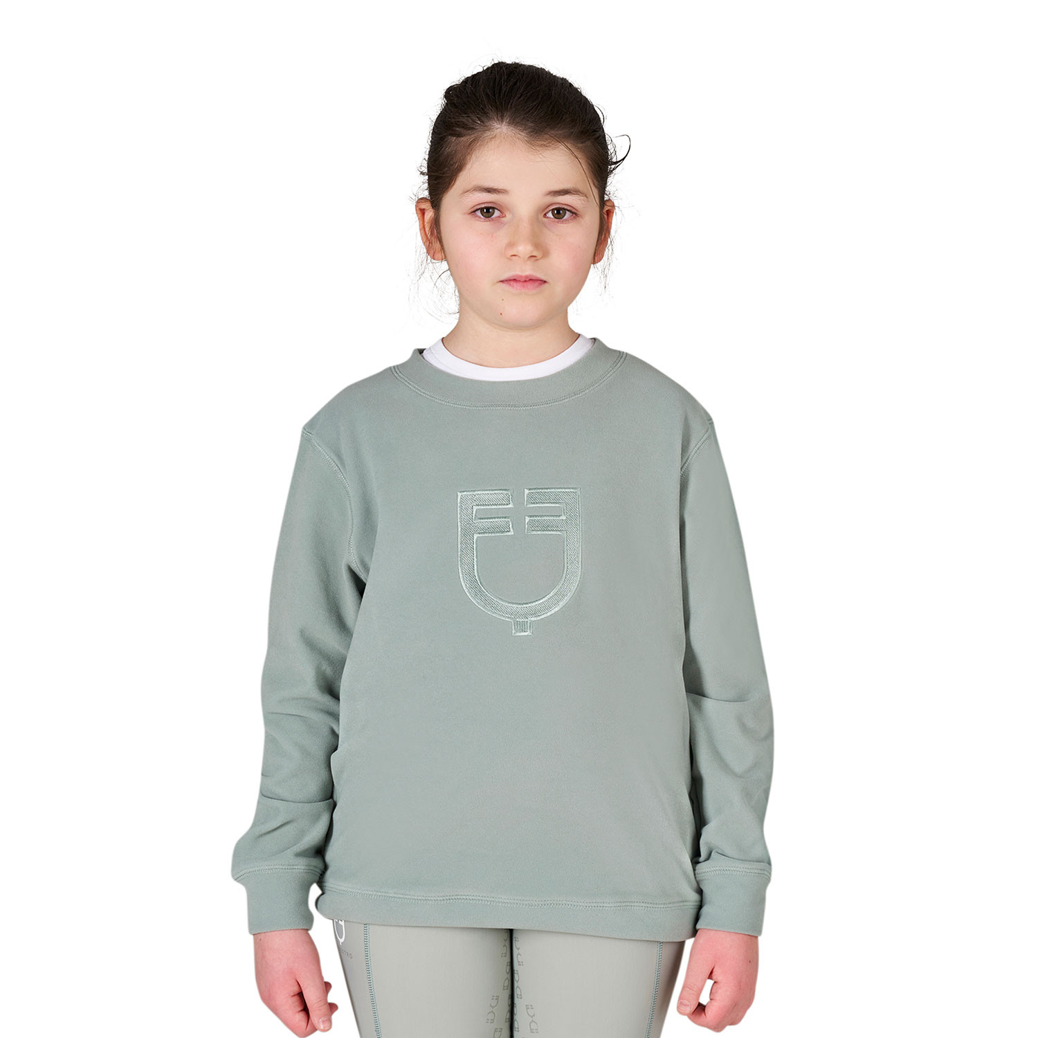Kinder-Fleece-Sweatshirt Unisex mit Rundhalsausschnitt