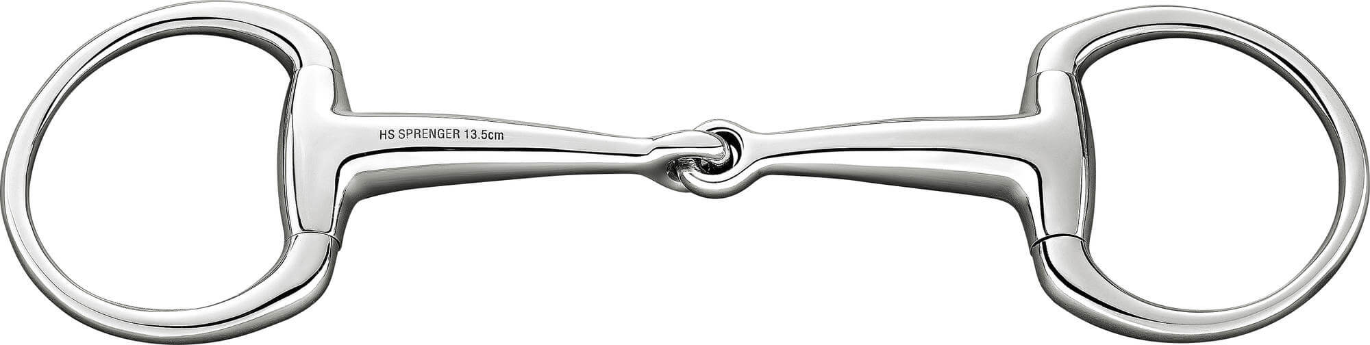 Olive head snaffle, single broken, 16 mm