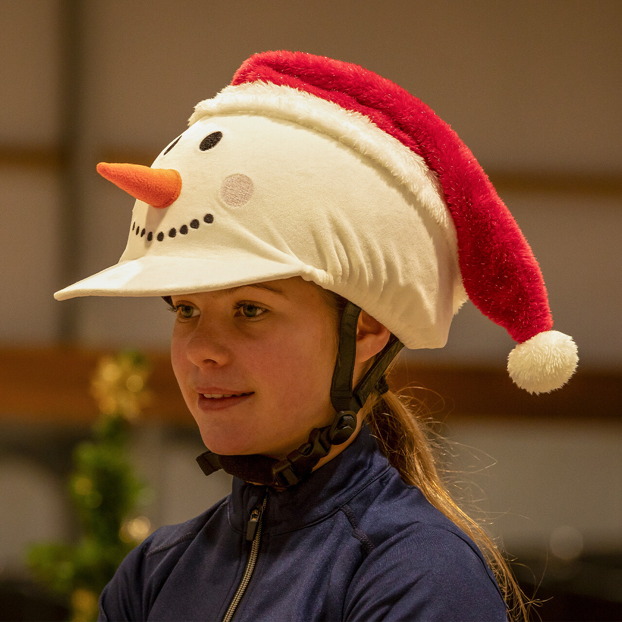 Christmas riding helmet cover