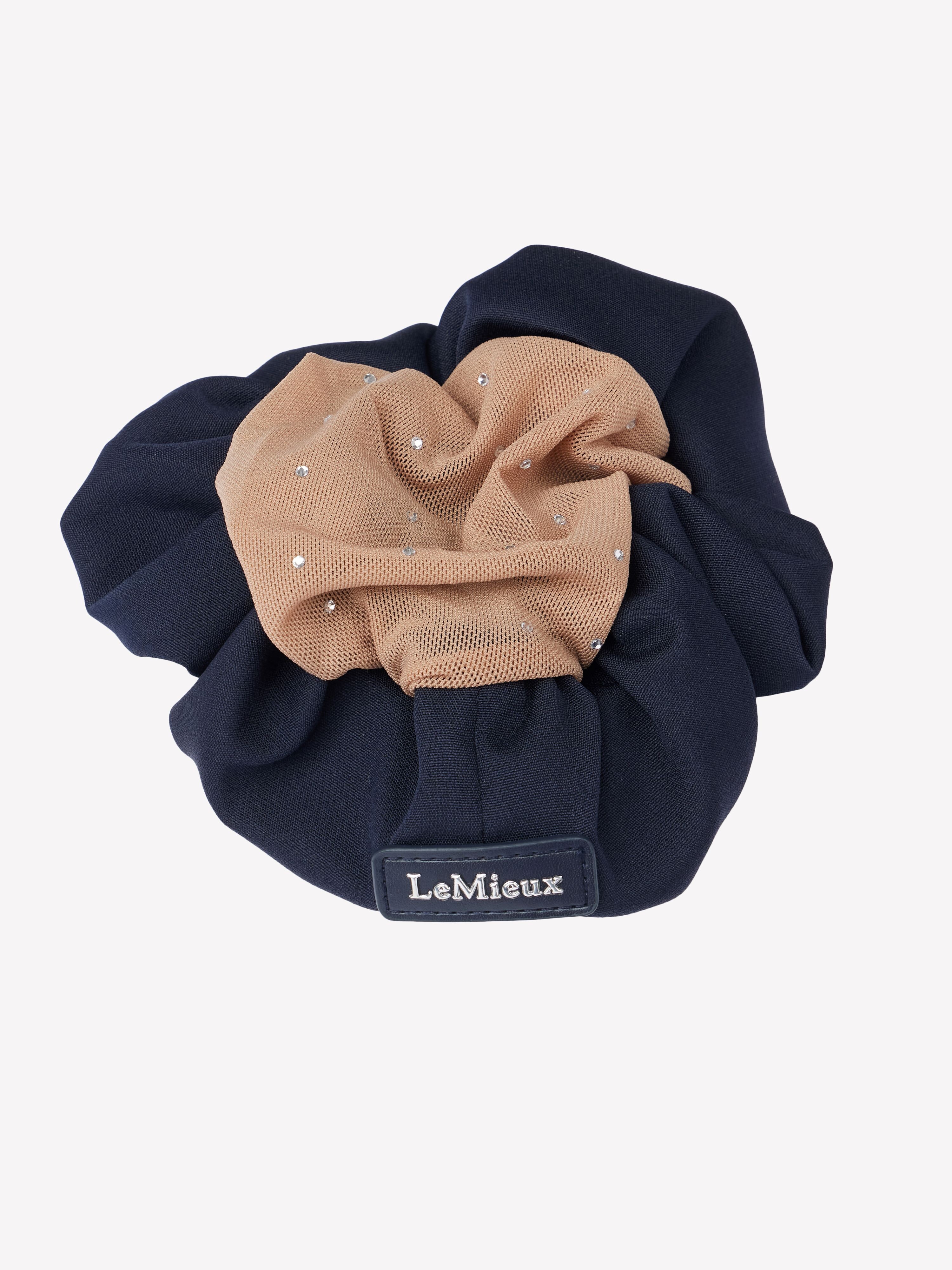 Scrunchie mit Kristall-Haarnetz Navy/Blonde