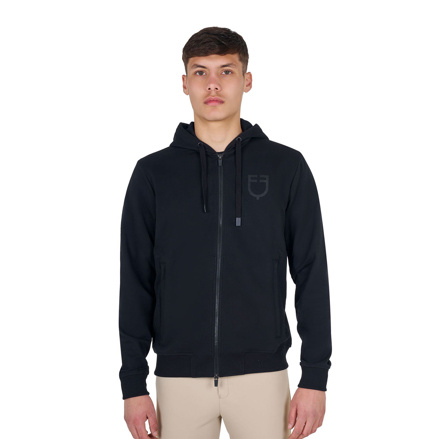 Sweatshirt für Herren mit verstellbarer Kapuze und Reißverschluss