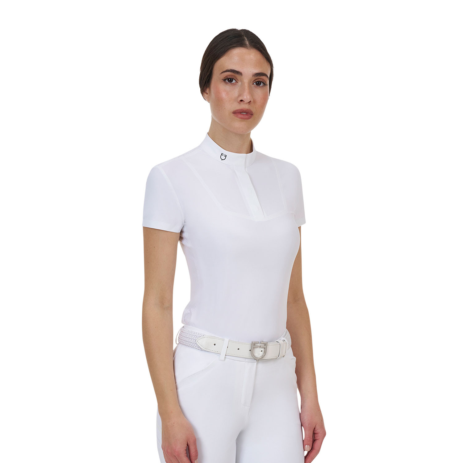 Damen-Turnierpoloshirt mit kurzen Ärmeln und Knöpfen