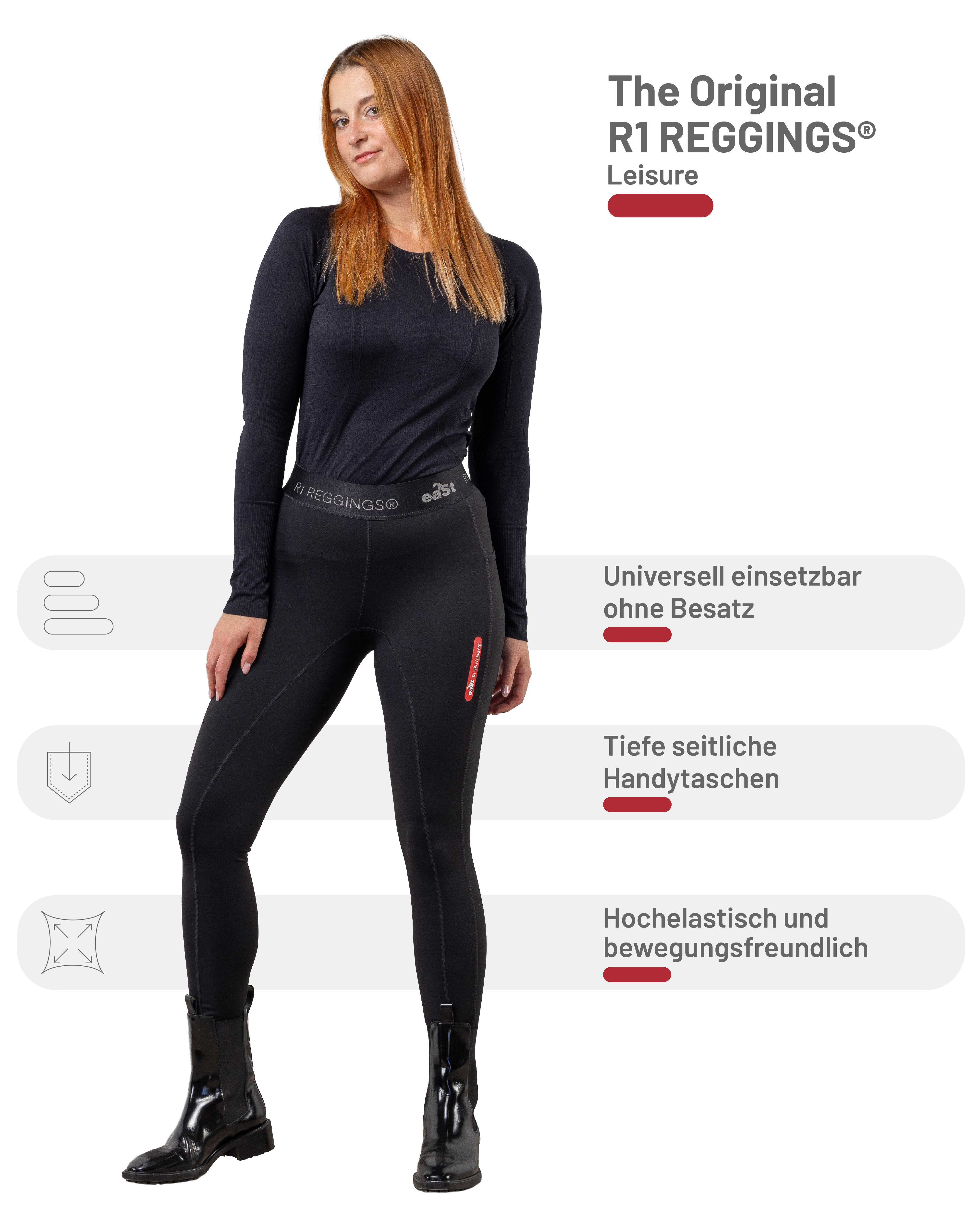 Ladies riding leggings REGGINGS® R1 Leisure without trimmings