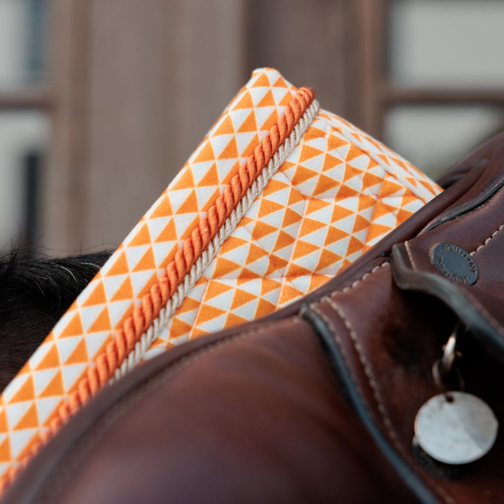 Samtstoff Schabracke mit Prints