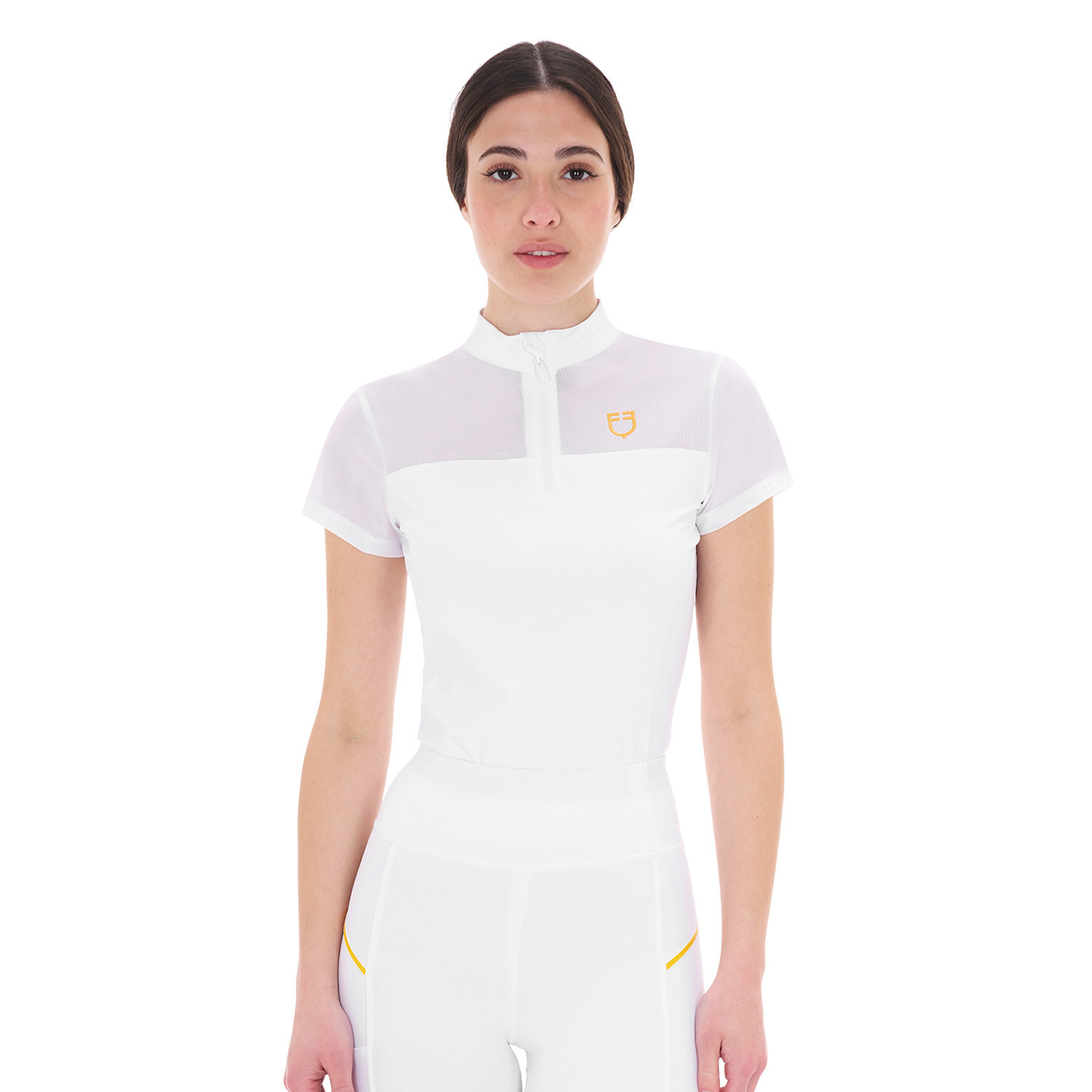 Damen-Trainingspolo mit Mesh-Einsätzen
