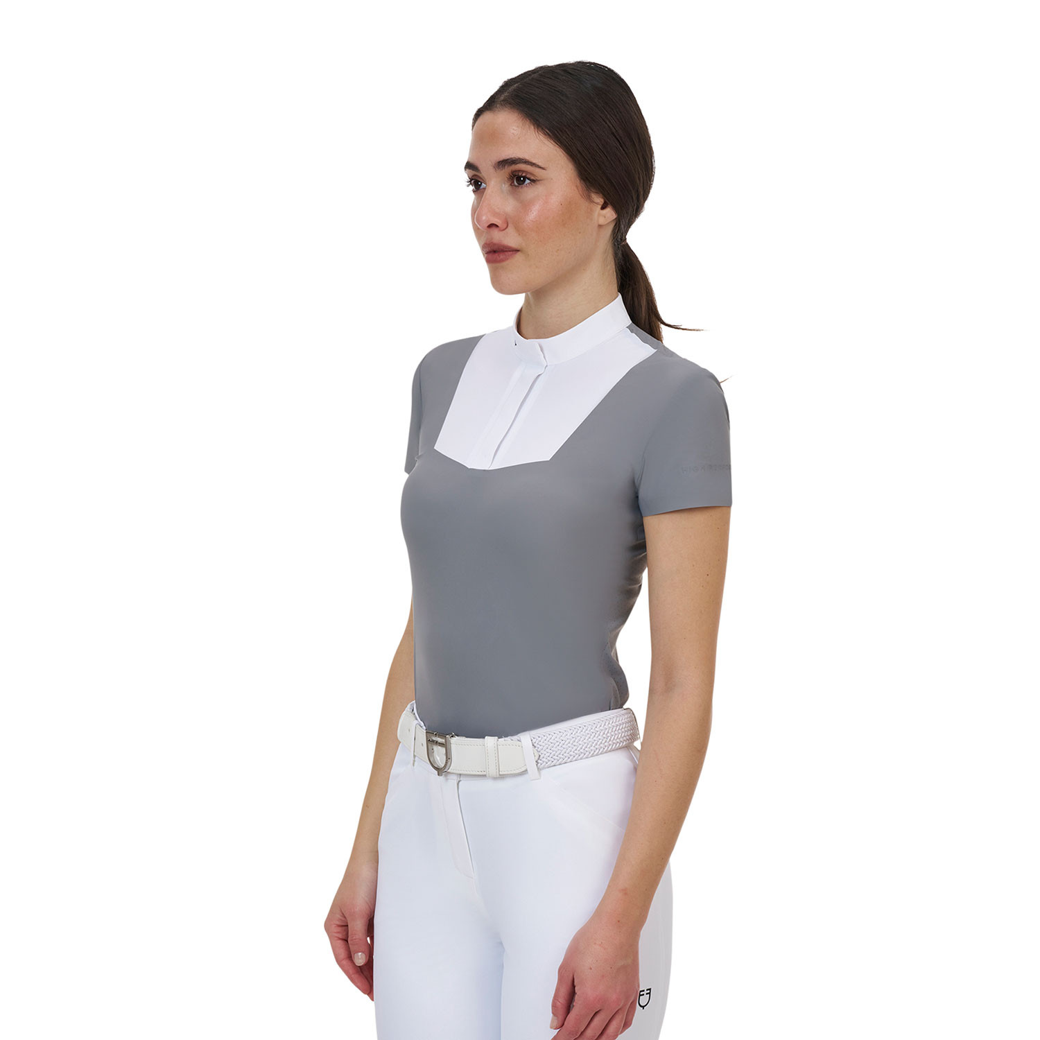 Damen-Turnierpoloshirt mit kurzen Ärmeln und Knöpfen
