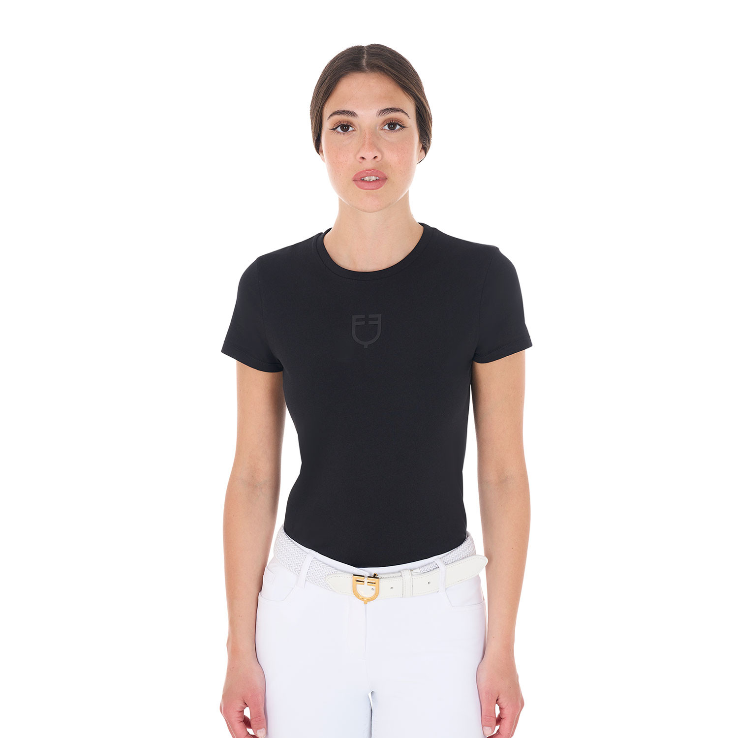 Damen-T-Shirt mit Ton-in-Ton-Logo