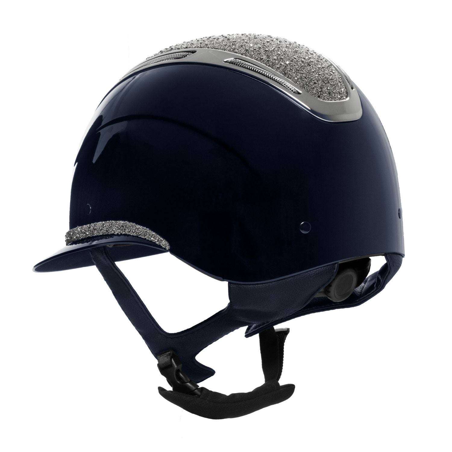 Reithelm Apocalypse Damen glänzende Schale mit Strass Norm EN 1384-2023